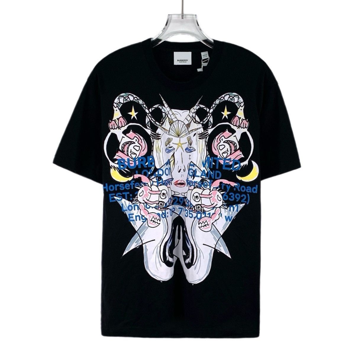 Burberry Black Graphic Print Short Sleeve T-Shirt Size US XXS / EU 40 - 1 Thumbnail