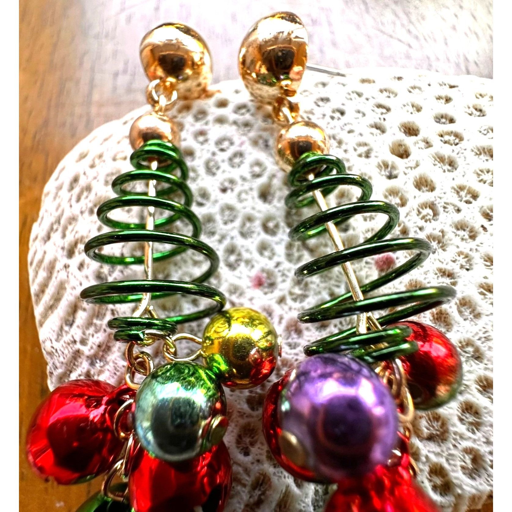 Handmade Christmas Tree Earrings New Handmade Jingle Bells Dangle Pos Size ONE SIZE - 11 Thumbnail