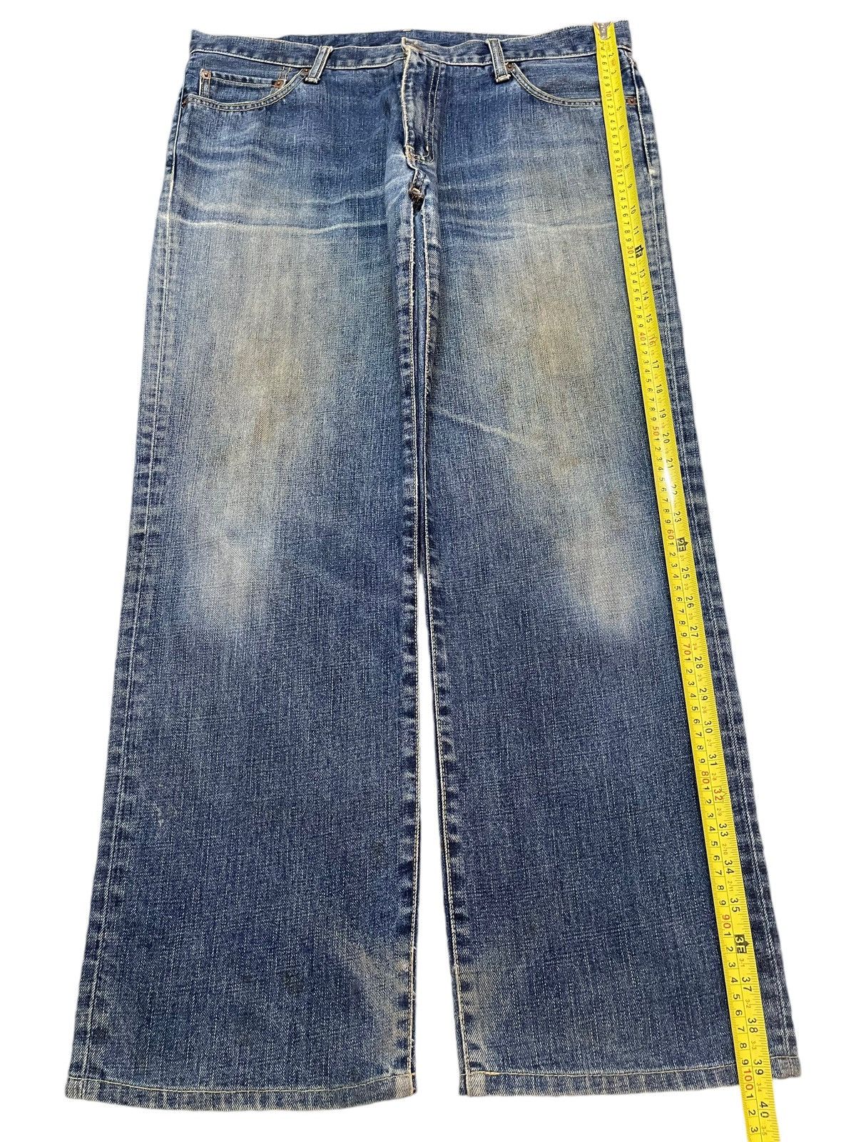 Uniqlo Vintage Y2K Japanese Uniqlo Faded Mud Wash Wide Leg Straight Size US 36 / EU 52 - 12 Thumbnail
