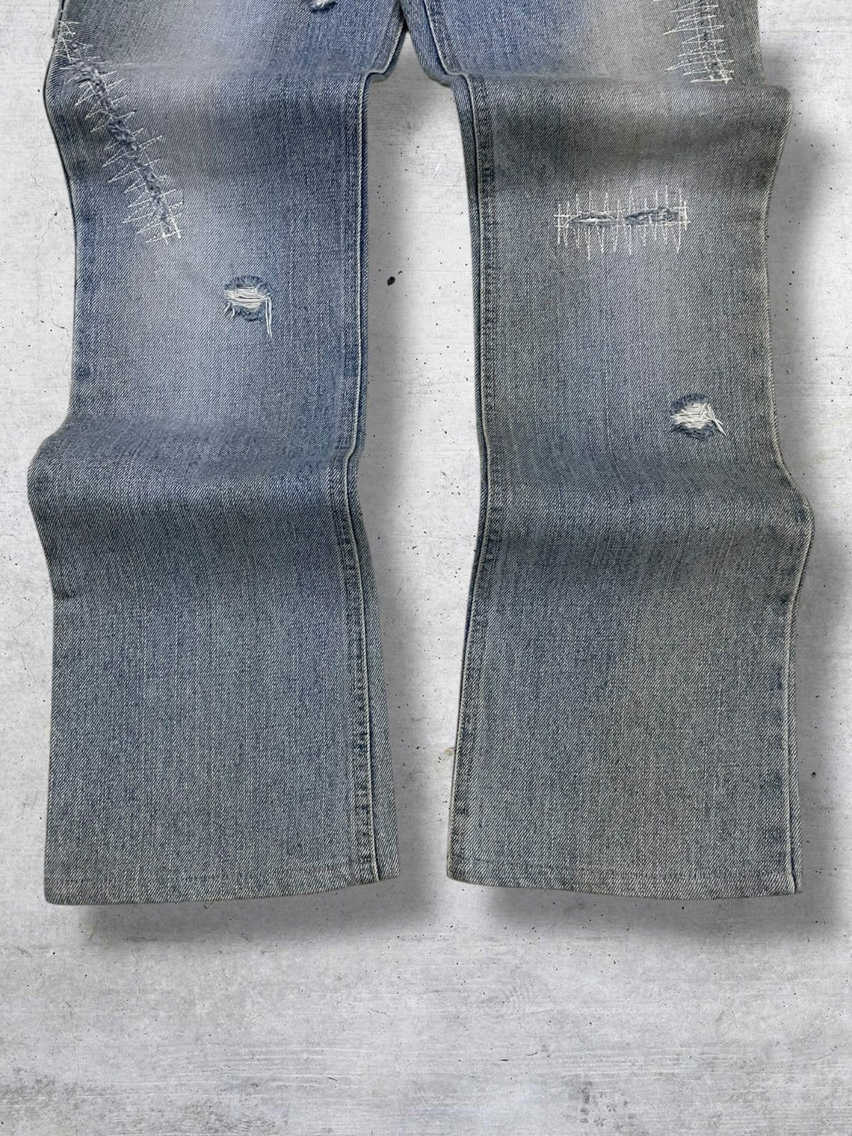 Tornado Mart VINTAGE REAL INTERPLANET OG JAPAN DIRTY STYLE FLARED DENIM Size US 28 / EU 44 - 3 Thumbnail