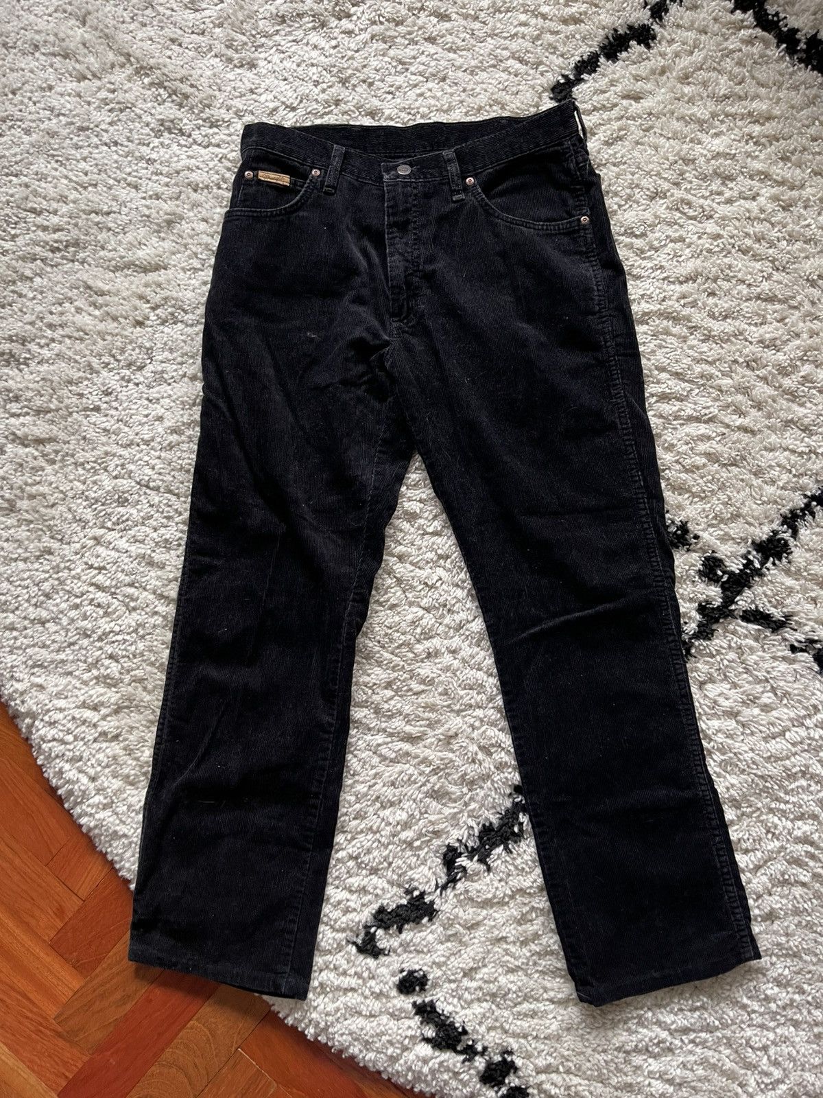 Vintage × Wrangler Wrangler corduroy black pants Size US 34 / EU 50 - 1 Thumbnail