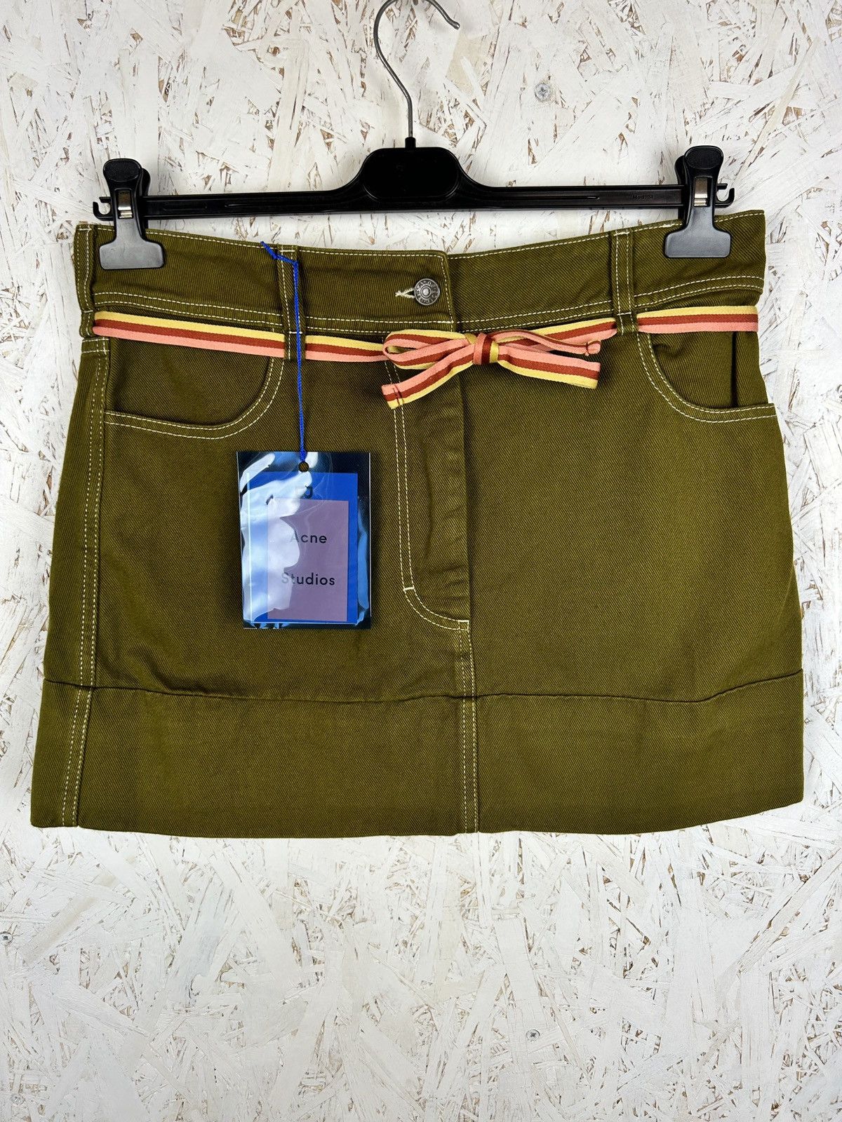 Acne Studios BNWT Acne Studios Bla Konst Dive Dye Belted Denim Skirt 38 Size 26" / US 2 / IT 38 - 1 Thumbnail