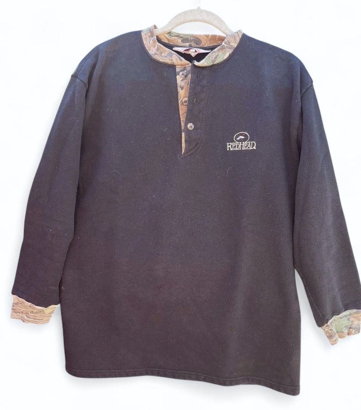 Redhead RedHead Camo Trim Henley Long Sleeve Shirt XL Outdoors Size US XL / EU 56 / 4 - 1 Thumbnail