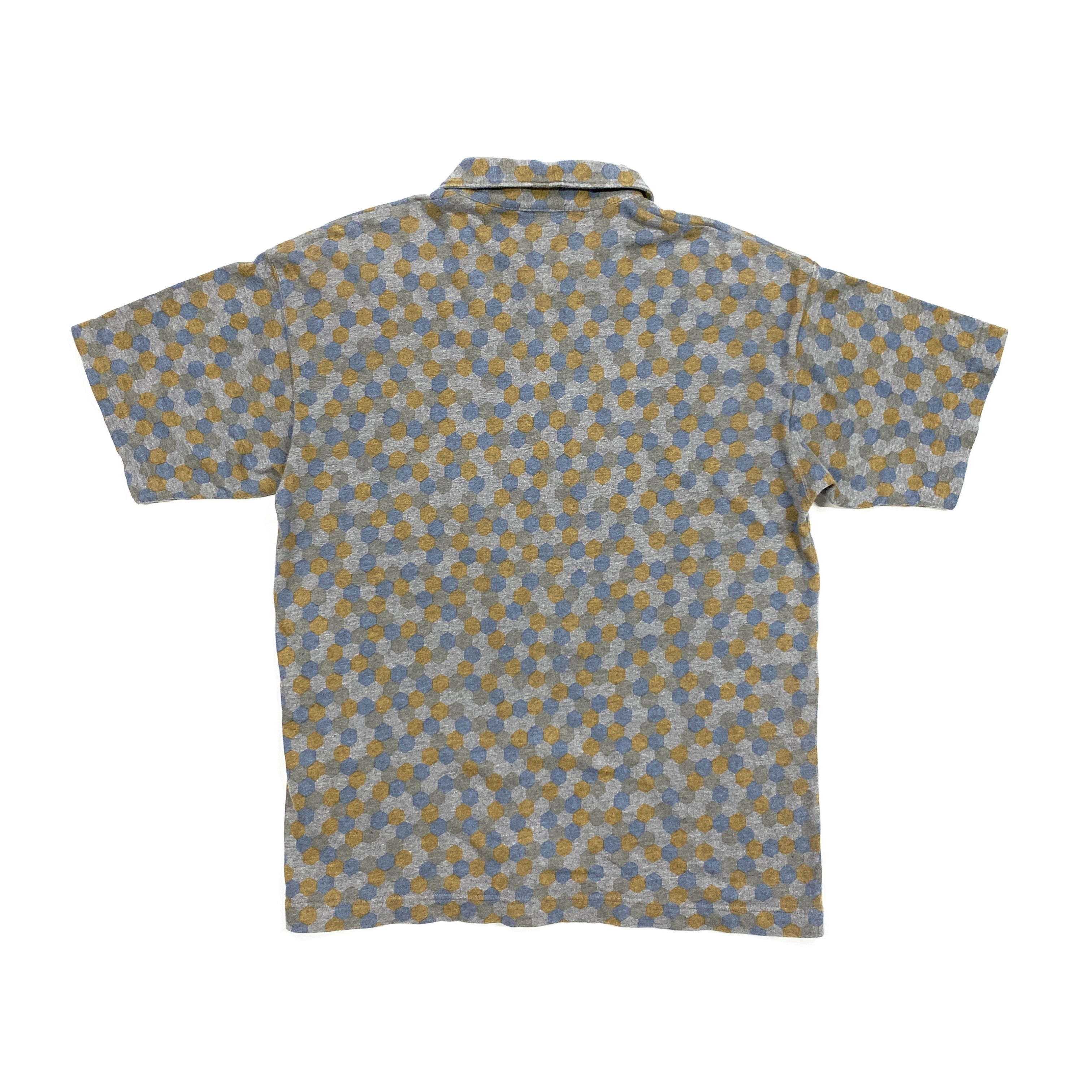 Comme des Garcons × Comme des Garcons Homme × Comme des Garcons Homme Plus 2000 Hexagon Pattern Polo Shirt Size US M / EU 48-50 / 2 - 2 Thumbnail