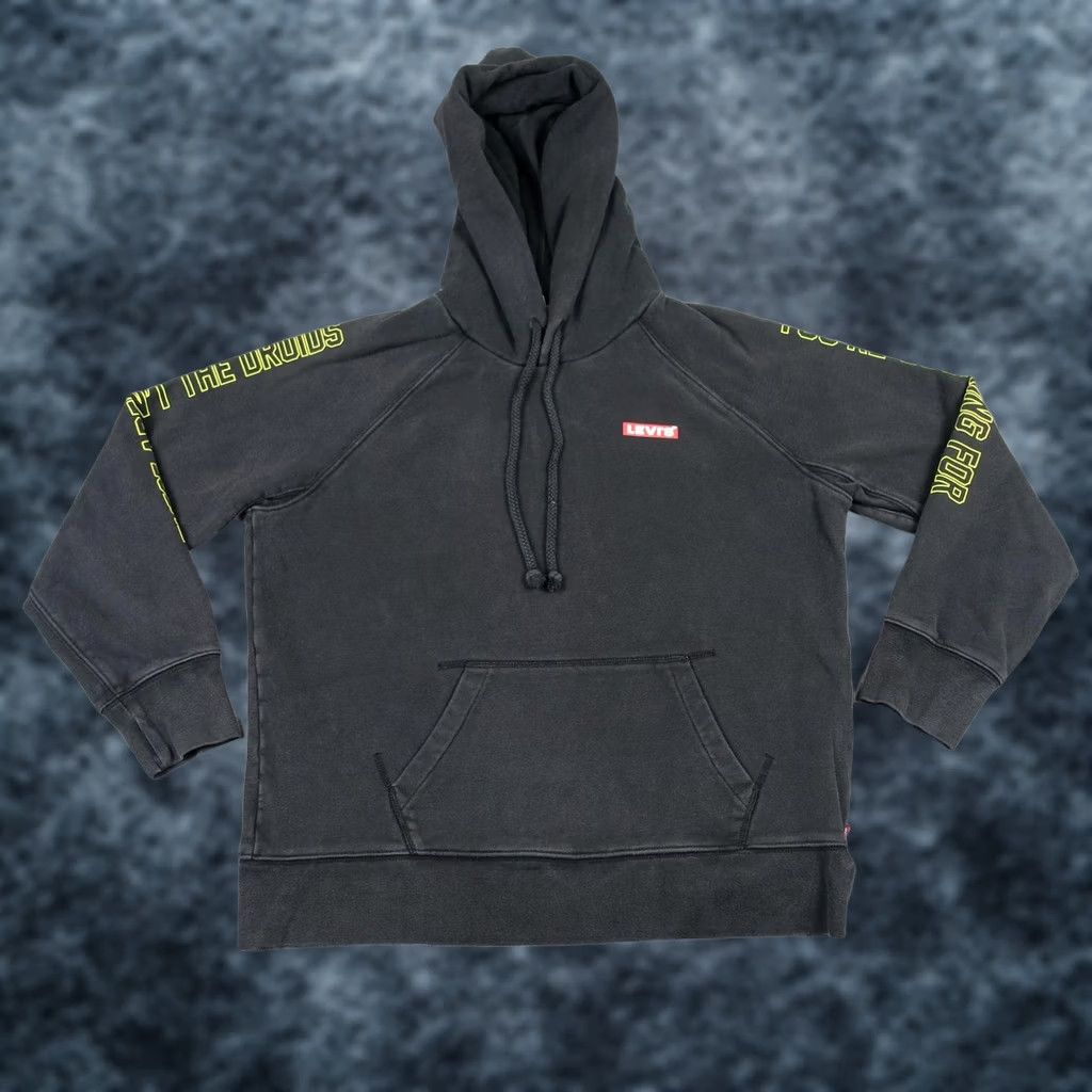Levi's Levi's Star Wars Hoodie Mens Small Black Pullover Sweatshirt Droids RD D2 Graphic Print Pockets Crewneck Front Logo Size US S / EU 44-46 / 1 - 1 Thumbnail