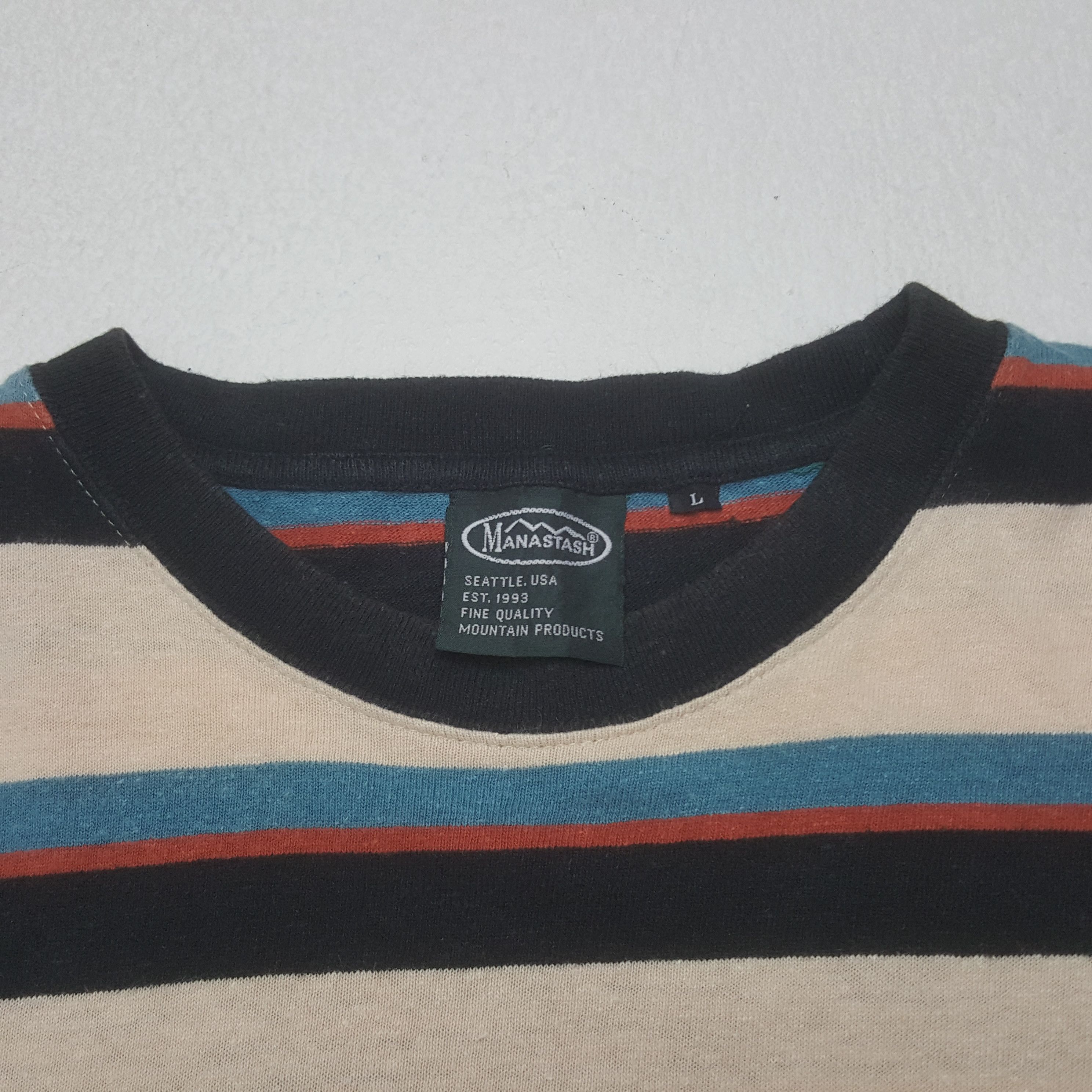 Manastash Vintage Manastash Outdoor Long Sleeve Stripes Tshirt Size US M / EU 48-50 / 2 - 5 Thumbnail