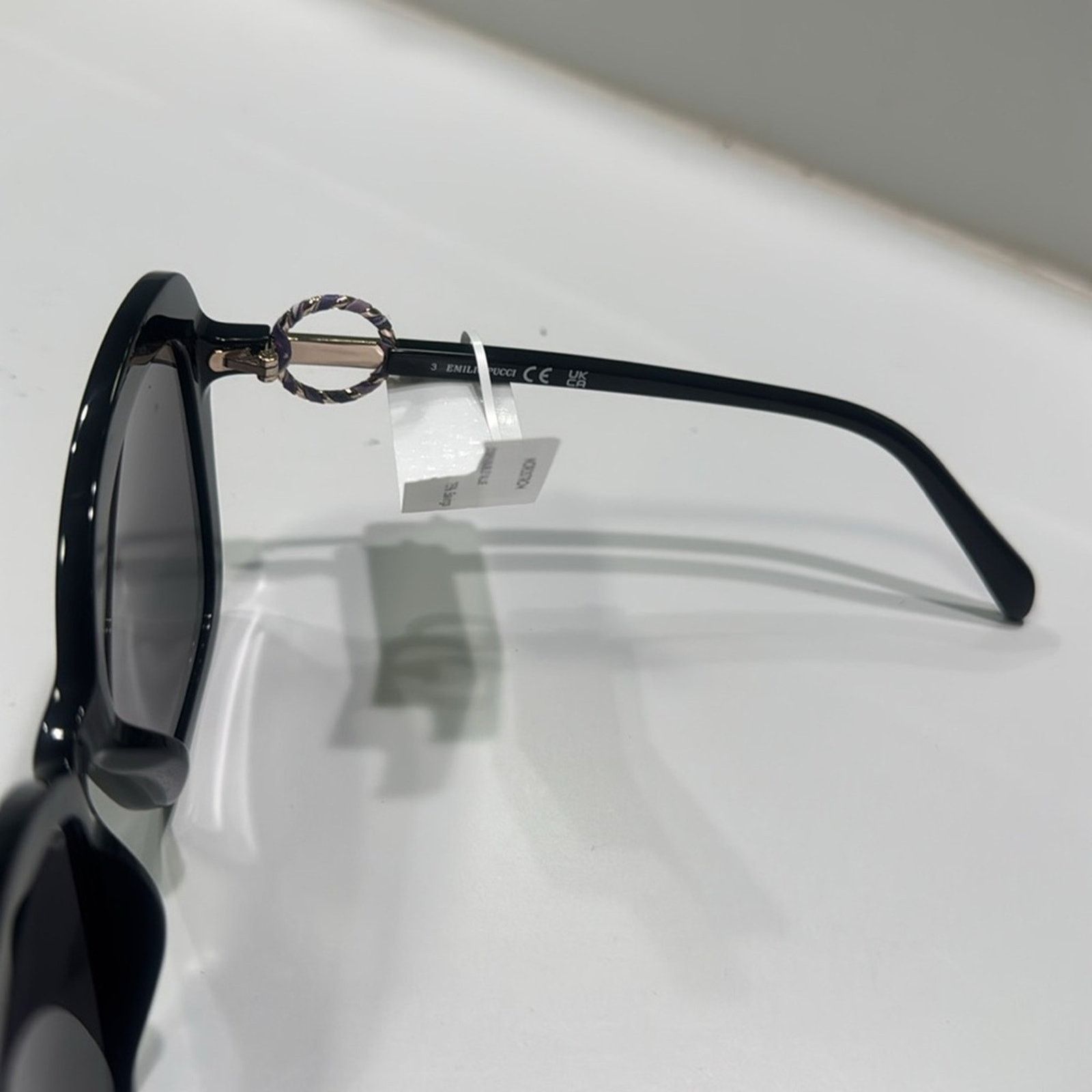 Emilio Pucci 58mm Butterfly Sunglasses Emilio Pucci Shiny Black Smoke Size ONE SIZE - 9 Thumbnail