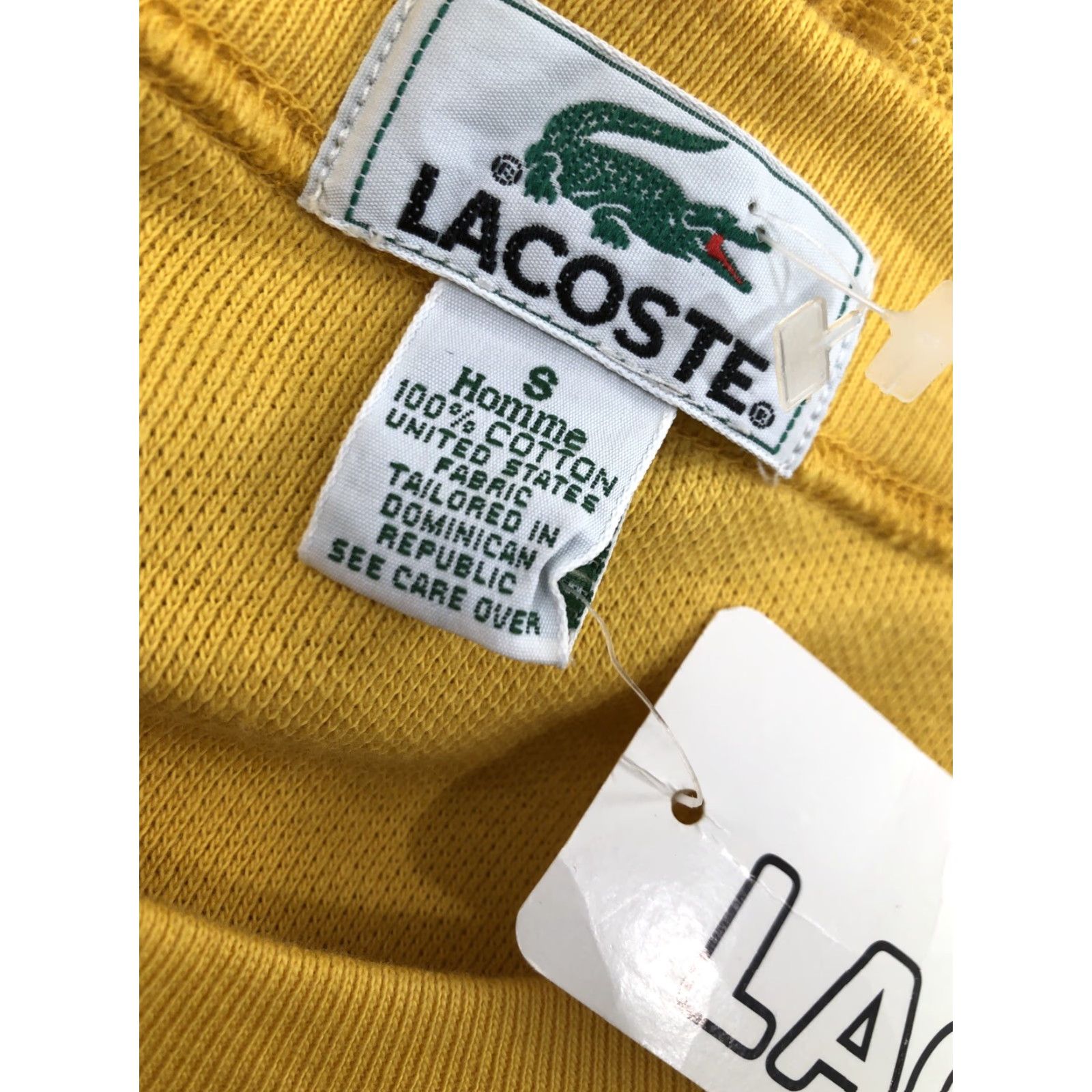 Lacoste LACOSTE Sweatshirt Pullover Thermal Embroidered Crocodile Yellow S Men - OLD STOCK NEW w TAGS Sm Tag - Vintage? No - - Size US S / EU 44-46 / 1 - 6 Thumbnail