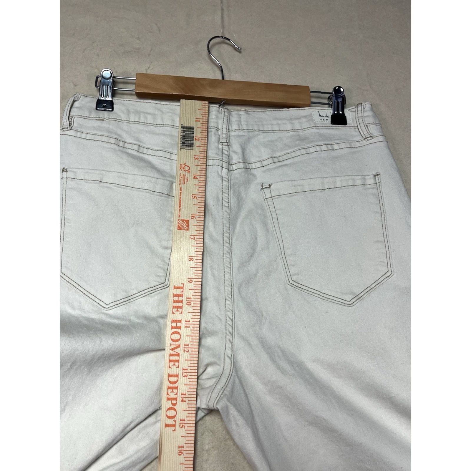 Nicole Miller Nicole Miller Jeans Women Cream Straight 32 See Measurements Vintage No 5-Pocket Denim Zip Regular 32x25 Clothes Shoes? Size 24" / US 00 / IT 34 - 4 Thumbnail