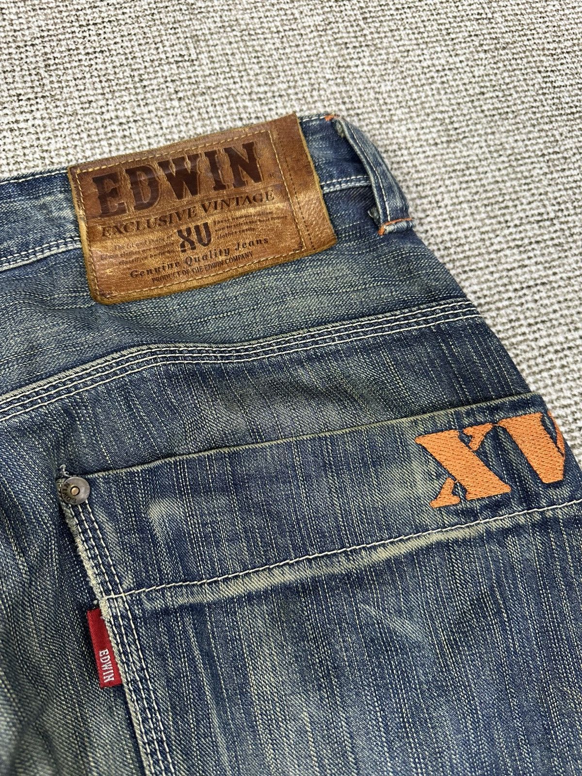 Edwin Vintage Edwin 465 XVS Distressed Denim Jeans - Baggy D740 Size US 32 / EU 48 - 7 Thumbnail