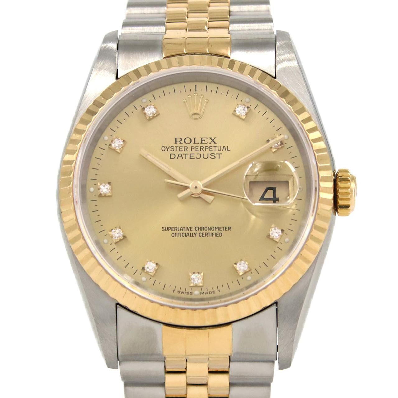 Rolex Rolex Rolex Datejust Stainless Steel Yellow Gold Automatic Metal Automatic 16233G DUTY FREE for USA Size ONE SIZE - 1 Thumbnail