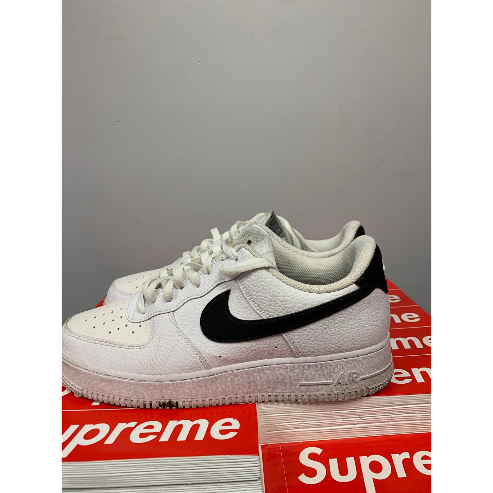 Nike Air Force 1 Low White Black Size 11.5 Used No Box