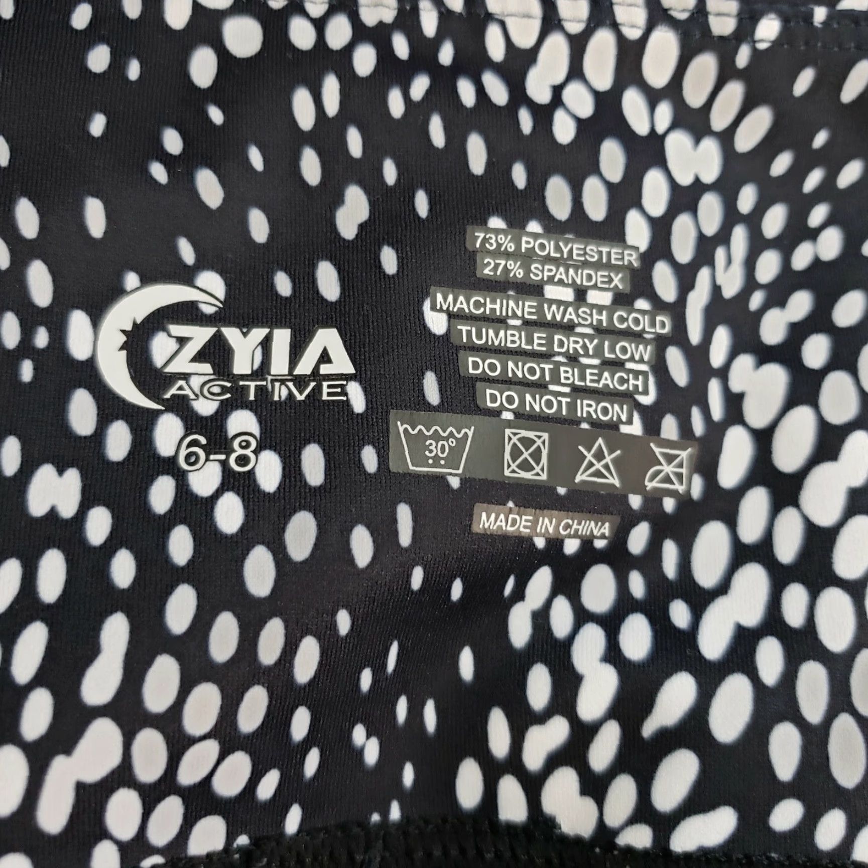Vintage Zyia Active Womens Cropped Leggings Sz 6-8 Black Pockets Inseam 24.5 in Printed Size 28" / US 6 / IT 42 - 5 Thumbnail