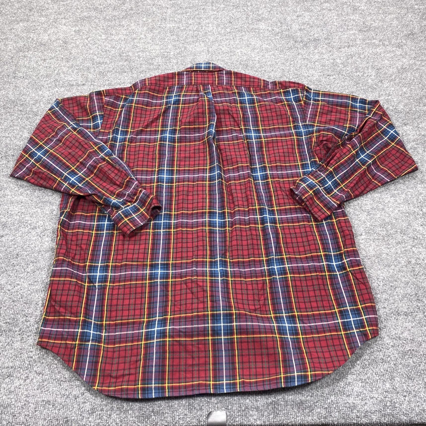 Ralph Lauren VINTAGE? No. Ralph Lauren Shirt Mens XL Red Plaid Blake Long Sleeve 100% Cotton Button Up Size US XL / EU 56 / 4 - 4 Thumbnail