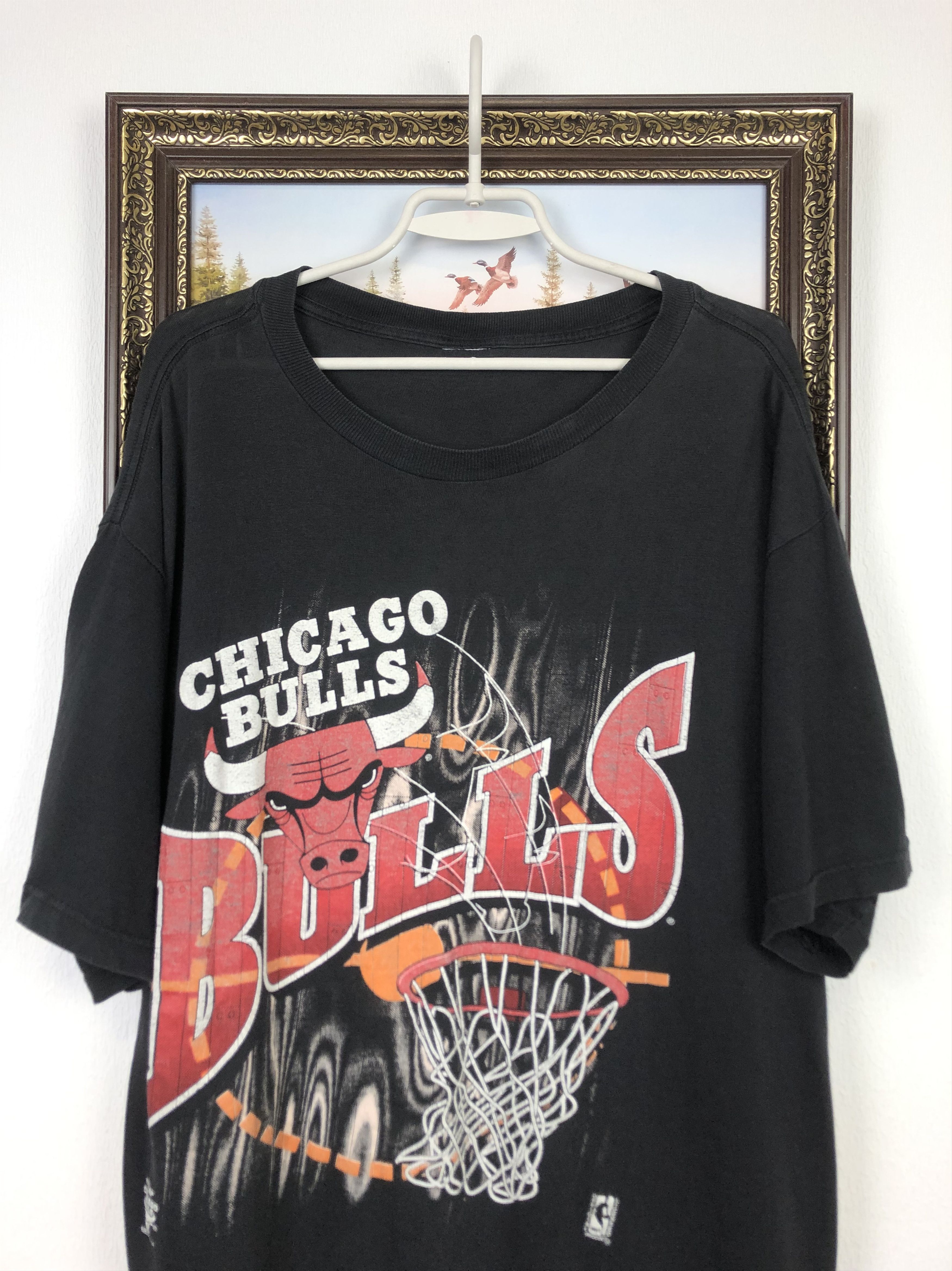 NBA Vintage Chicago Bulls Over Print Shirt Jersey Rare Hype Bull Size US XL / EU 56 / 4 - 2 Thumbnail