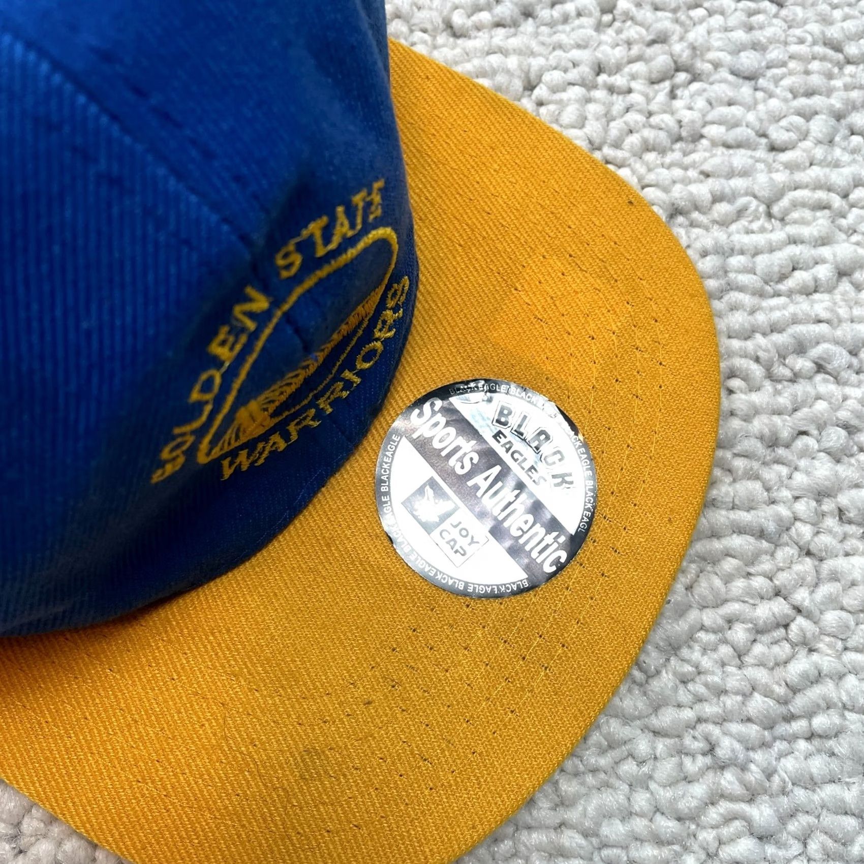 Vintage BLACKHAWK! Cap Baseball Cap Adult One Size Adjustable Blue Canvas Black Hawk Joy Cap Military Flag Theme Men Womens Unisex Accessories Size ONE SIZE - 2 Thumbnail