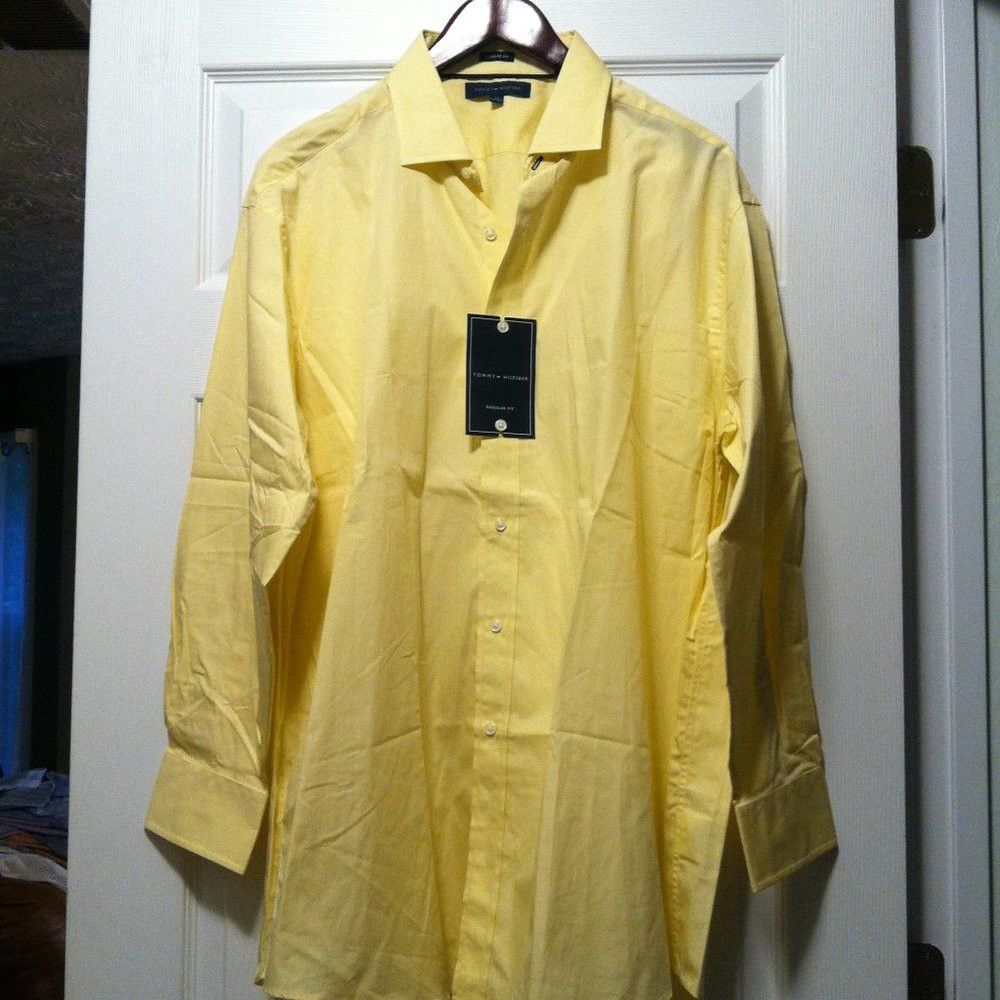 Tommy Hilfiger TOMMY HILFIGER MENS NEW 100%COTTON DRESS SHIRT 17/32-33 Size US XL / EU 56 / 4 - 4 Thumbnail