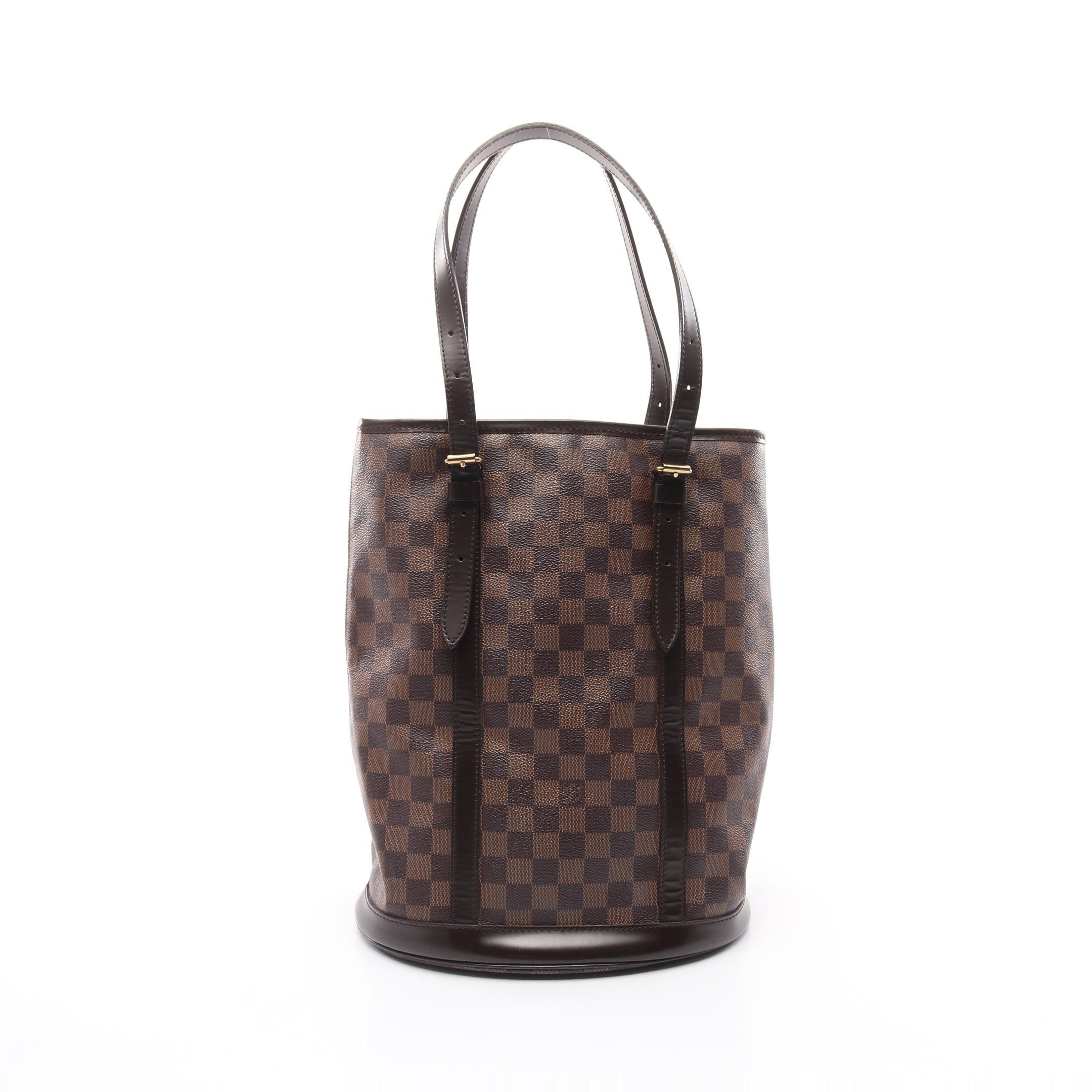 Louis Vuitton Bucket Gm Damier Ebene Shoulder Bag Leather Brown Special Order Product, Women's