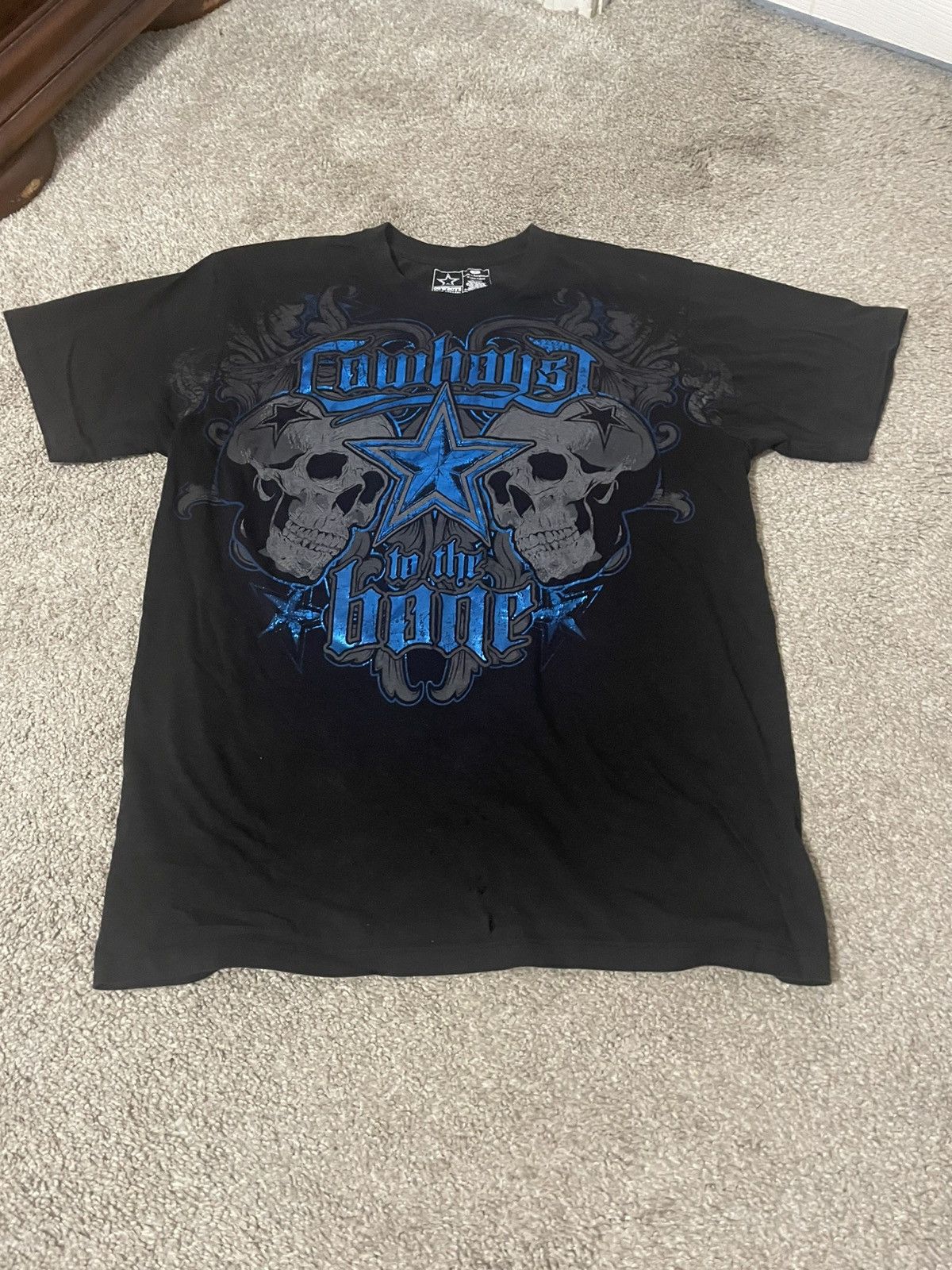 NFL Dallas Cowboys Skull Graphic T Shirt Men’s Size Medium Black Size US M / EU 48-50 / 2 - 1 Thumbnail