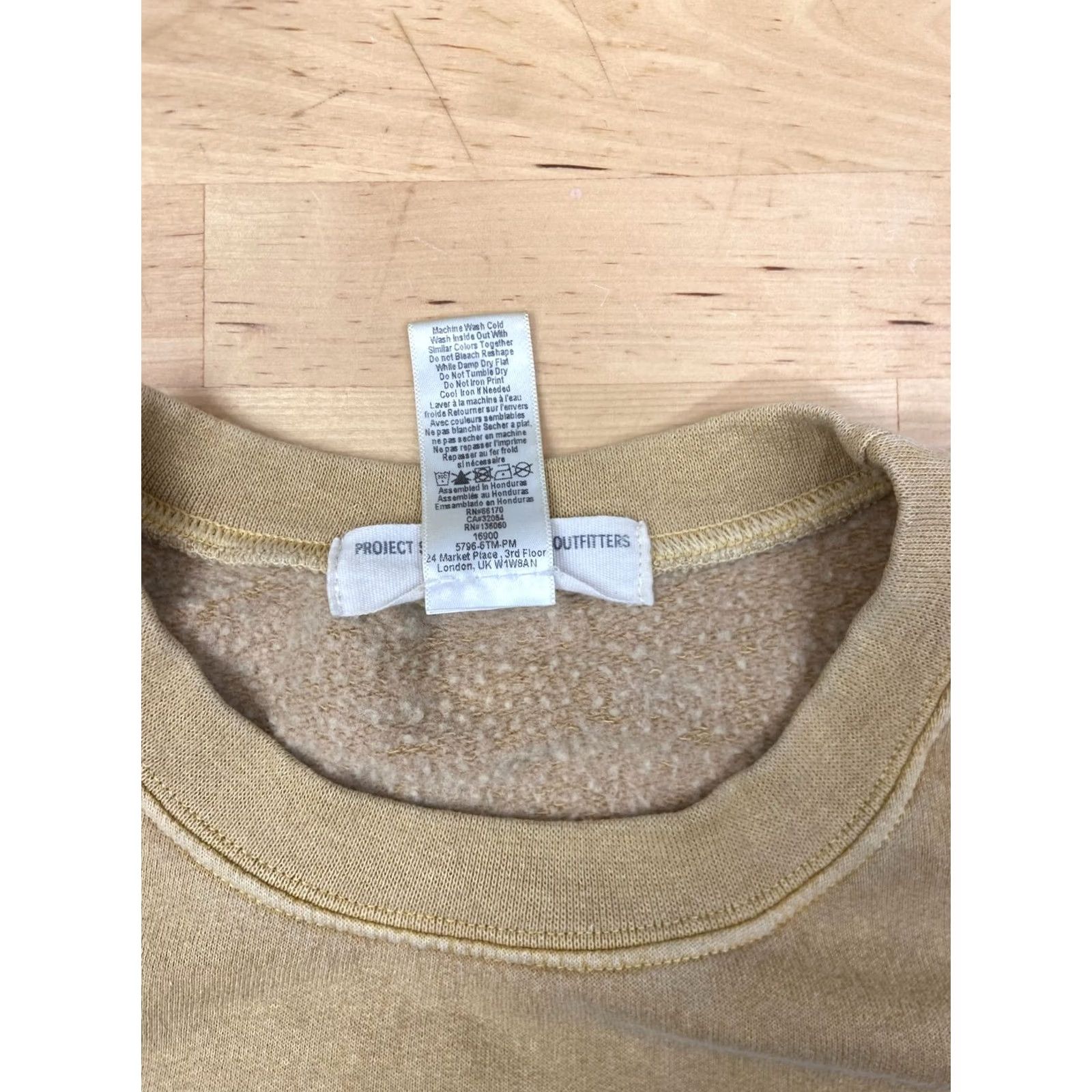 Urban Outfitters Urban Outfitters Project Social T Sweatshirt S/M Beige Graphic Print 70s Festival Grunge Psychedelic Happy Thoughts Mens Women Girls Boys Size S / US 4 / IT 40 - 4 Thumbnail