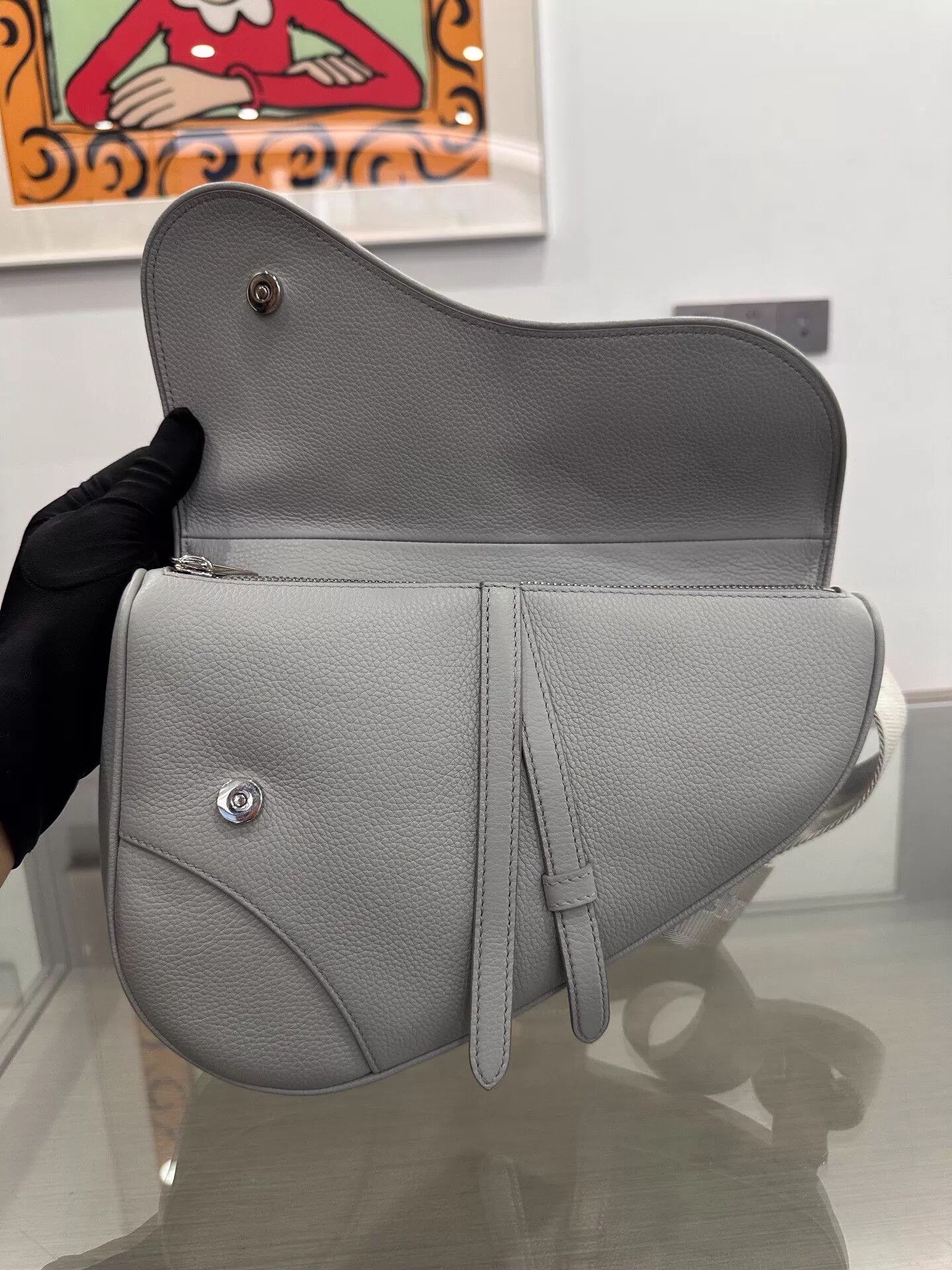 Dior Dior Saddle Bag Gray 28cm 2021 New Size ONE SIZE - 4 Thumbnail