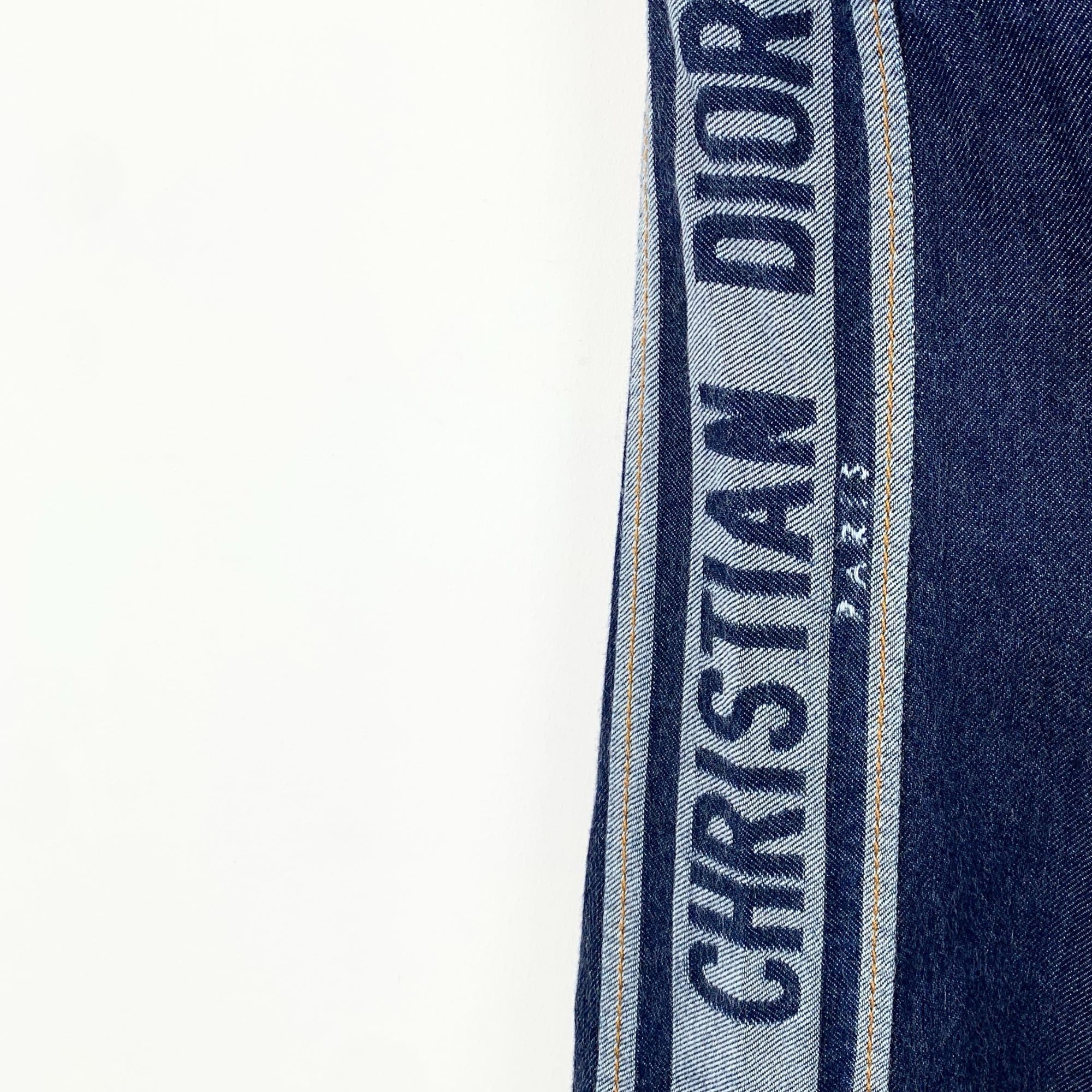 Dior Christian Dior Paris Denim Wide-Leg Pants With Side Stripe & Size 42" / US 20 - 5 Thumbnail