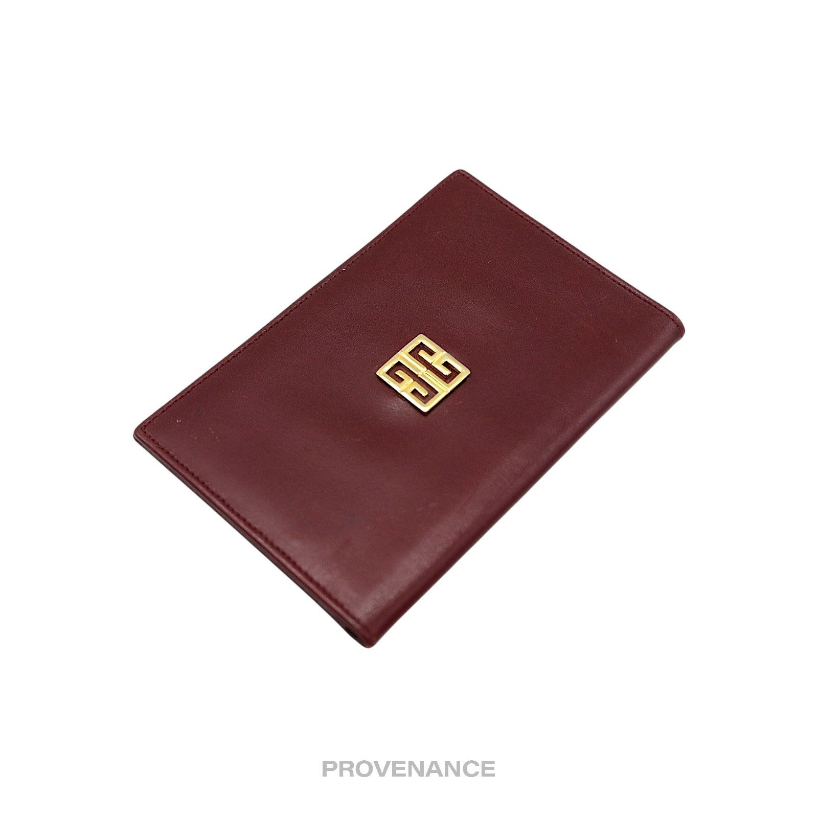 Givenchy 🔴 Givenchy 4G Logo ID Card Wallet - Burgundy Leather Size ONE SIZE - 4 Thumbnail