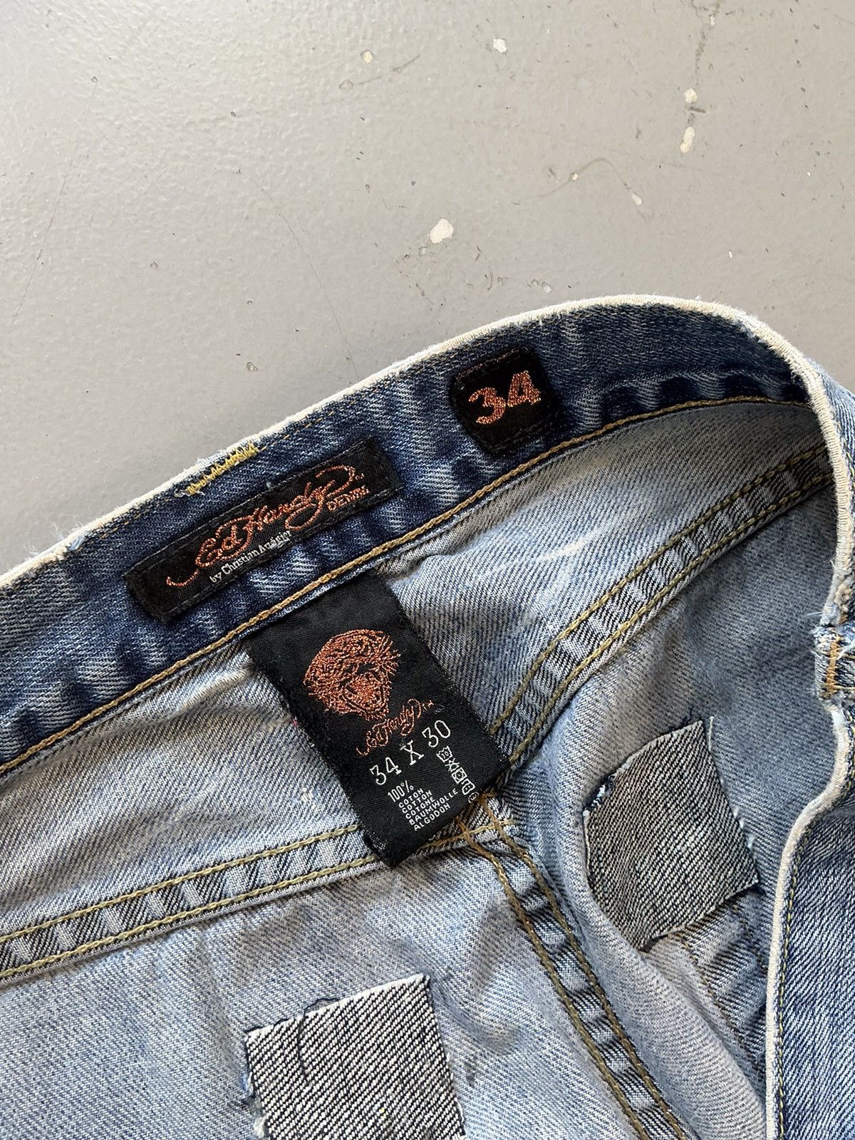 Ed Hardy × Vintage Vintage Edhardy distressed straight denim Size US 34 / EU 50 - 8 Thumbnail