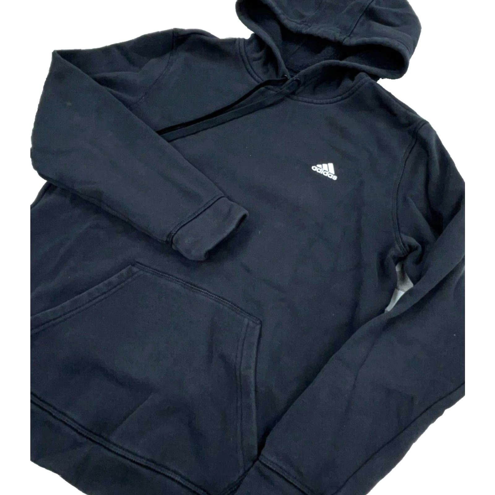 Adidas Adidas Hoodie Women Small Black White Pullover Logo Casual Sports Raglan Sleeve Size S / US 4 / IT 40 - 2 Thumbnail