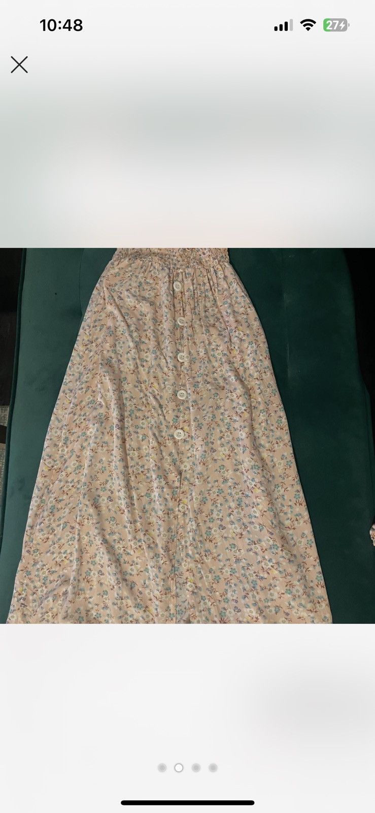 Vintage Floral maxi skirt Size 27" / US 4 / IT 40 - 1 Thumbnail