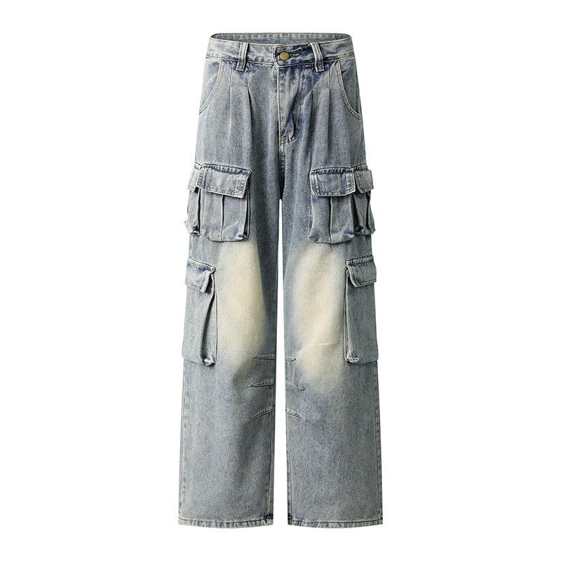 Jean American Vintage Washed Multi-Pocket Cargo Jeans Size US 32 / EU 48 - 1 Thumbnail