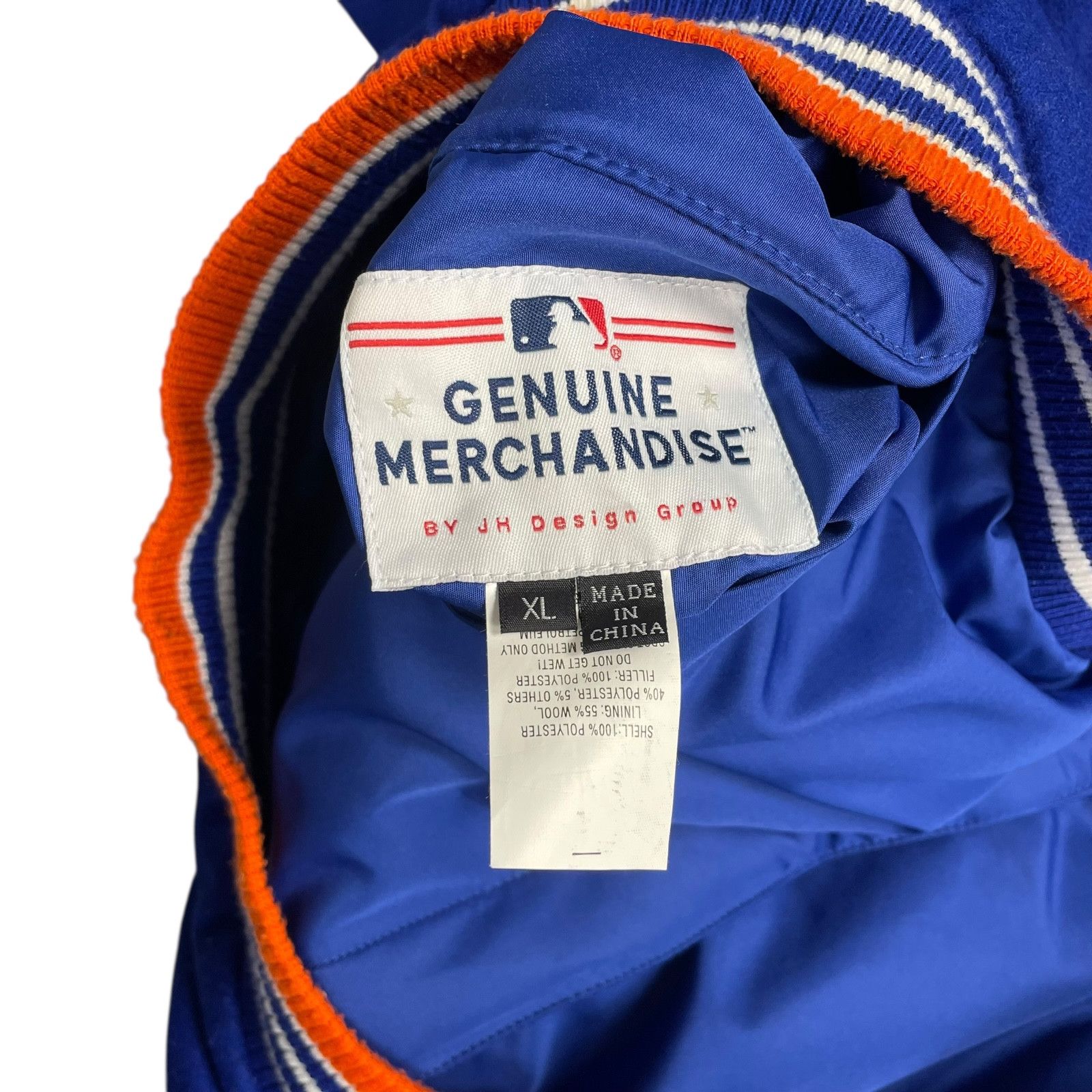 MLB VTG 00s NEW YORK METS JH DESIGN REVERSIBLE VARSITY JACKET XL Size US XL / EU 56 / 4 - 10 Thumbnail
