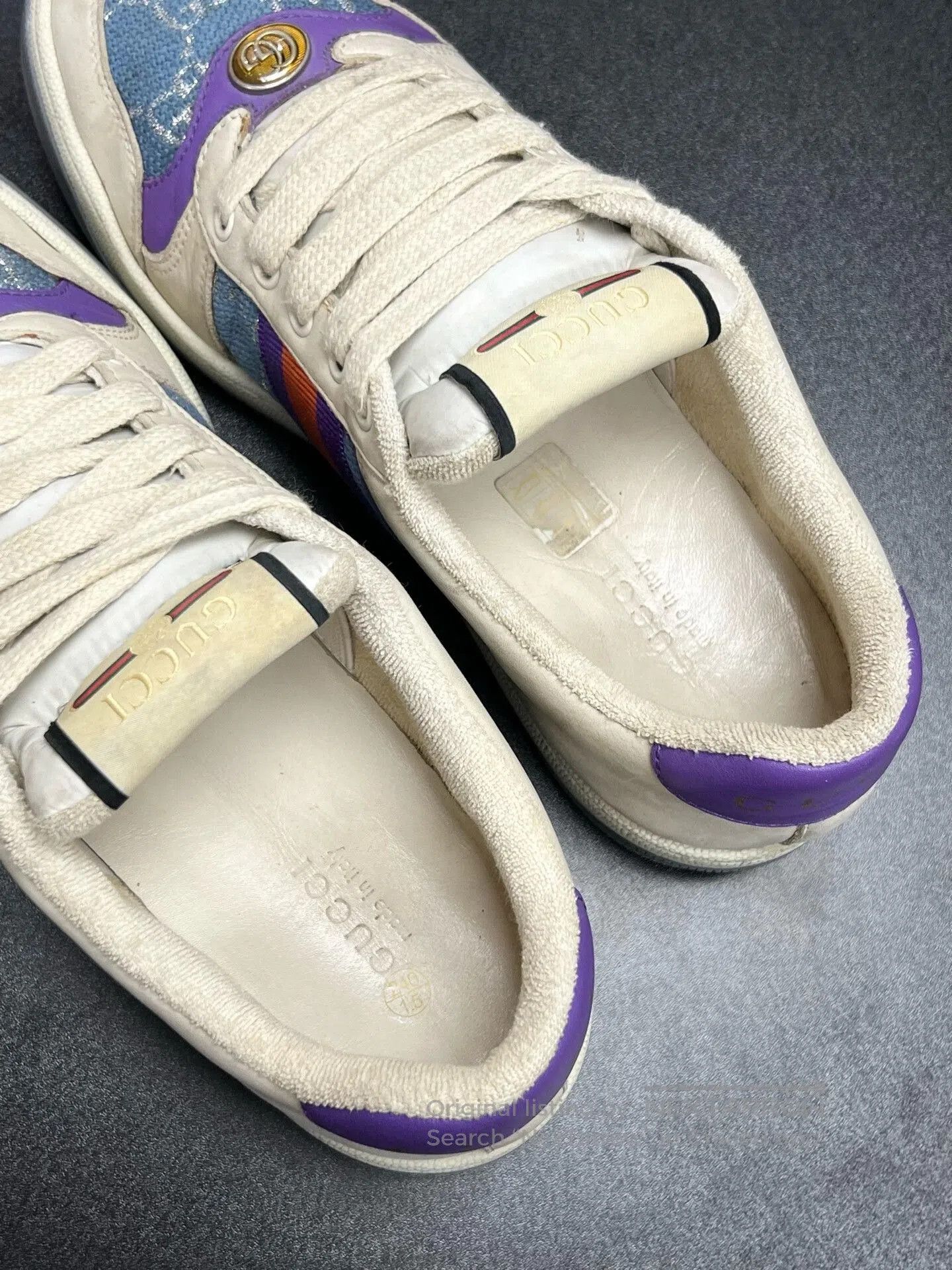 Gucci Gucci GG Enamel Dapper Sneakers Blue Purple. Size US 5 / EU 37 - 4 Thumbnail