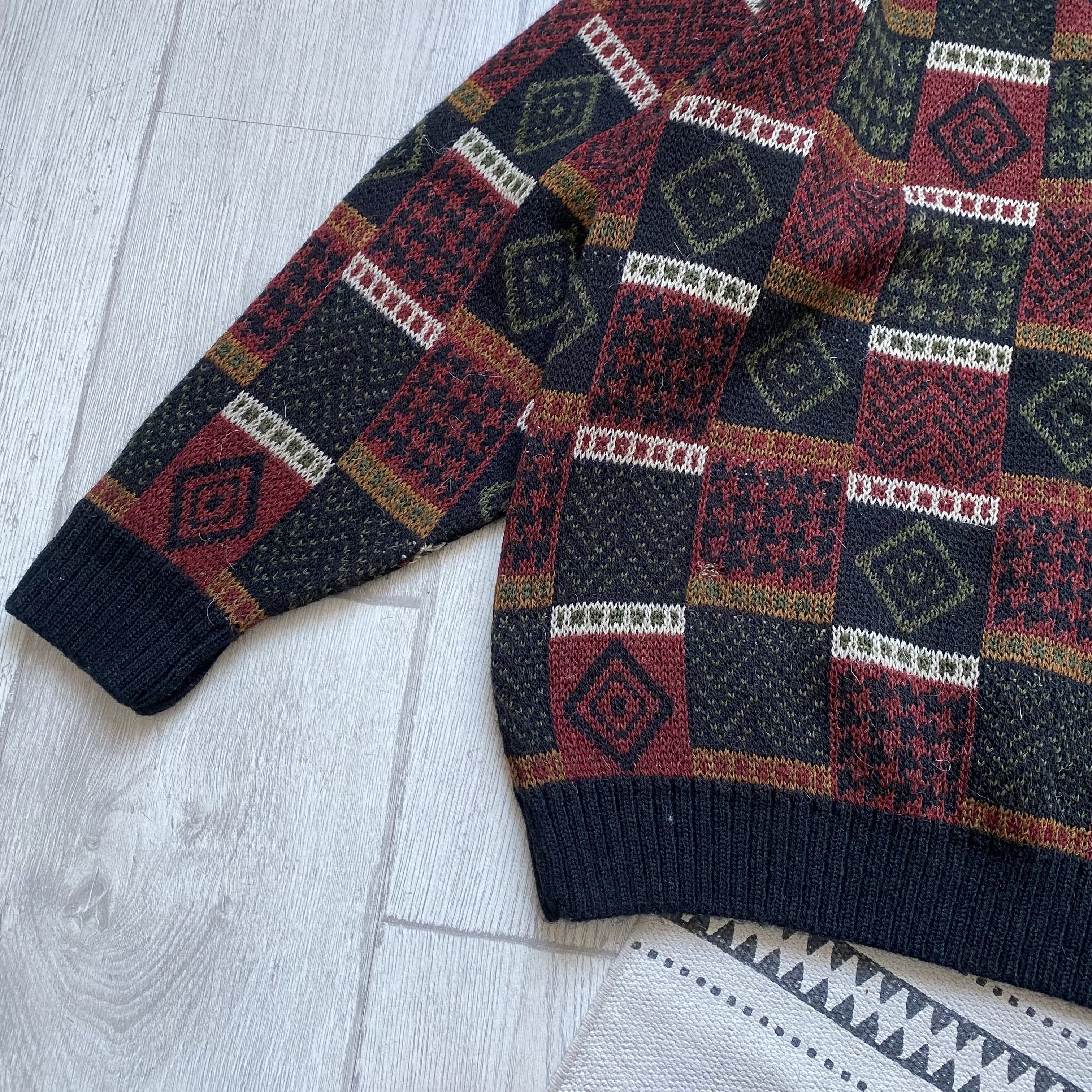 Vintage 🐑 Vintage 90s Alpaca Wool Multi knit sweater coggi vibe Size US S / EU 44-46 / 1 - 9 Thumbnail
