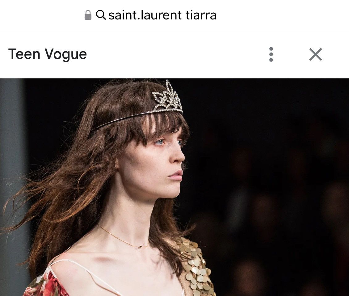 Hedi Slimane × Saint Laurent Paris SAINT LAURANT PARIS 1-5 RUNWAY TIARA HEDI SLIMANE Size ONE SIZE - 7 Thumbnail