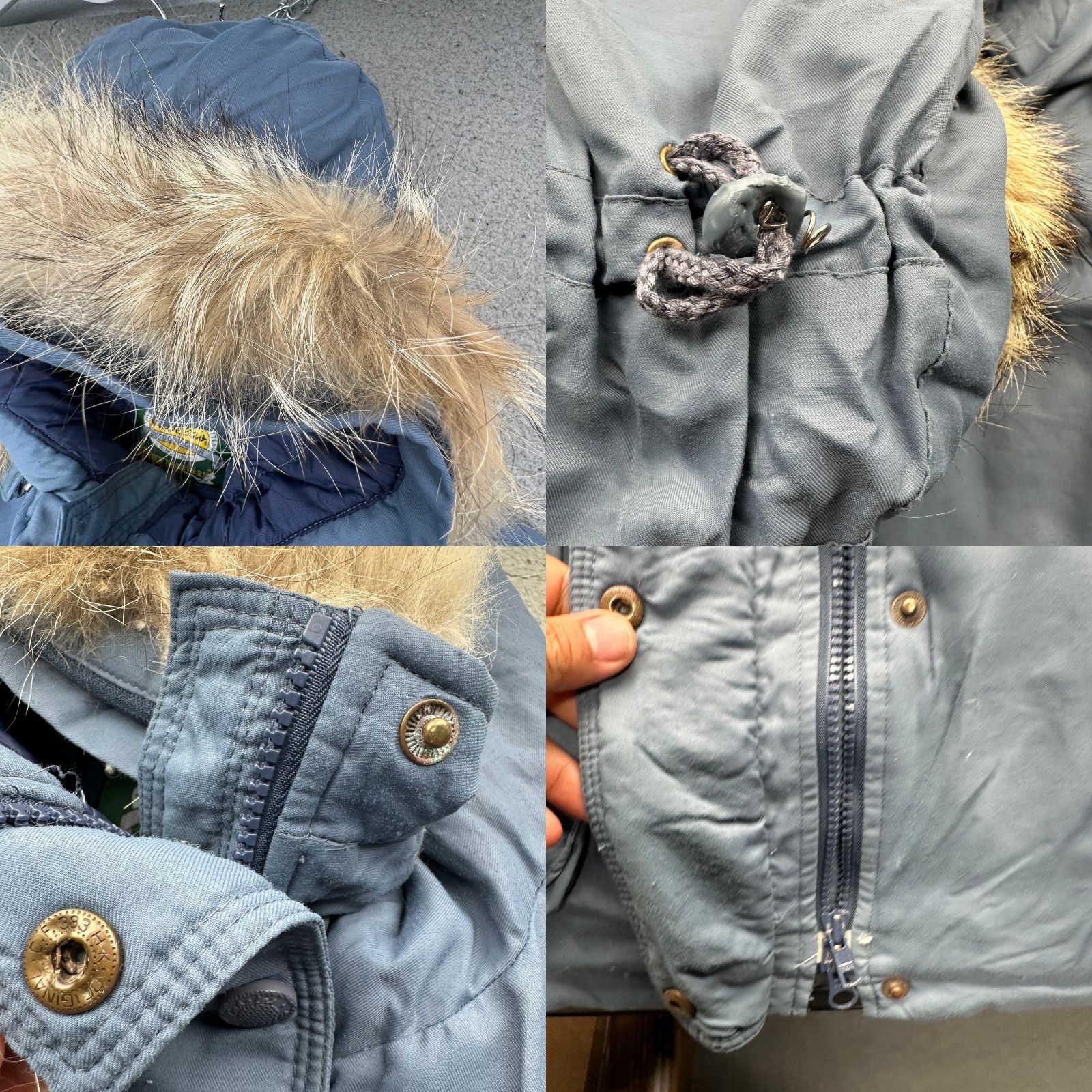 Vintage VINTAGE Cabela's Premier Northern Goose Down Parka Jacket Mens 2XL Blue Fur Trim Hooded Zip Mid-Length Down Puffer Size US XXL / EU 58 / 5 - 10 Thumbnail