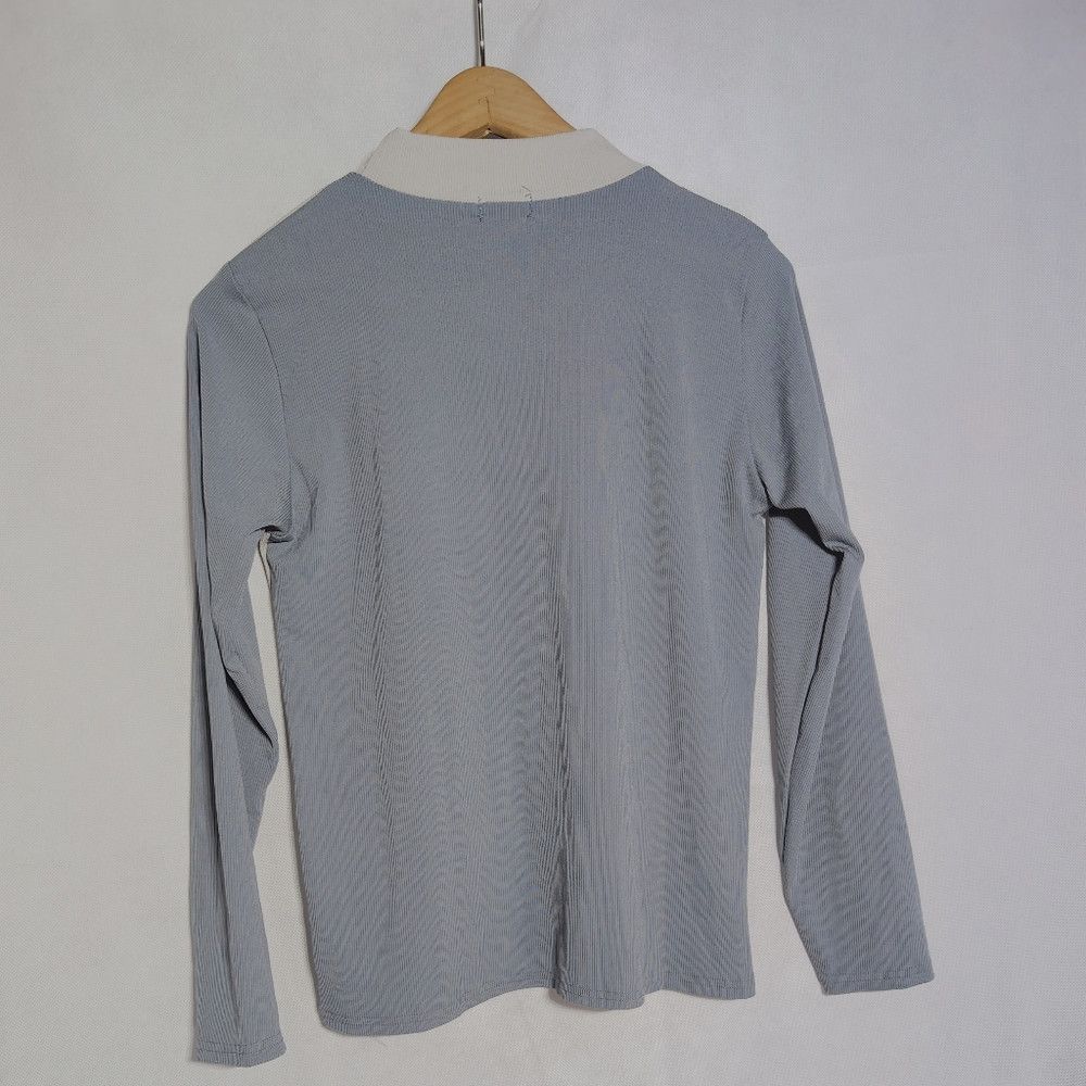 Other Two-Tone Long Sleeve Ribbed Top With Rhinestone "Rabbit" On Size S / US 4 / IT 40 - 2 Thumbnail