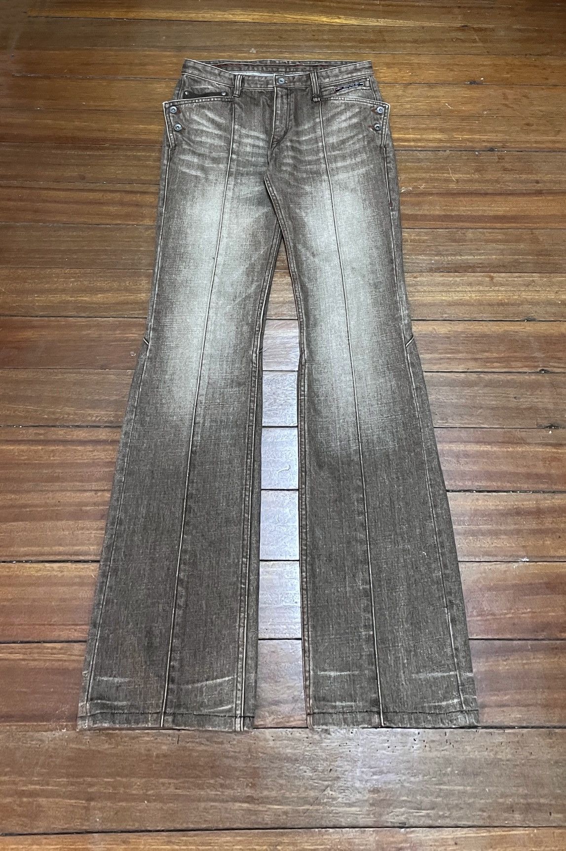 14th Addiction Rare Design Vintage Brand Nicole Club Flared Jeans 1990s Size US 31 - 1 Thumbnail