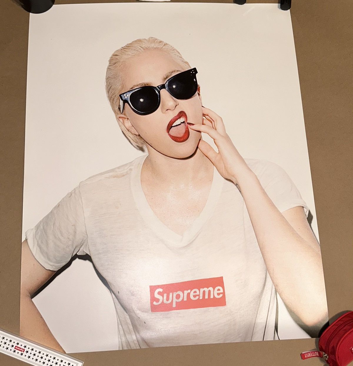 Richardson Supreme Lady Gaga Poster 2011 Box Logo RARE AUTHENTIC Size ONE SIZE - 2 Thumbnail
