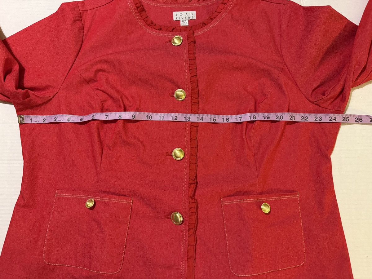 Joan Rivers Joan Rivers Vtg Red Power Blazer Novelty Buttons Trim Fabric Size 3XL / US 20-22 - 9 Thumbnail