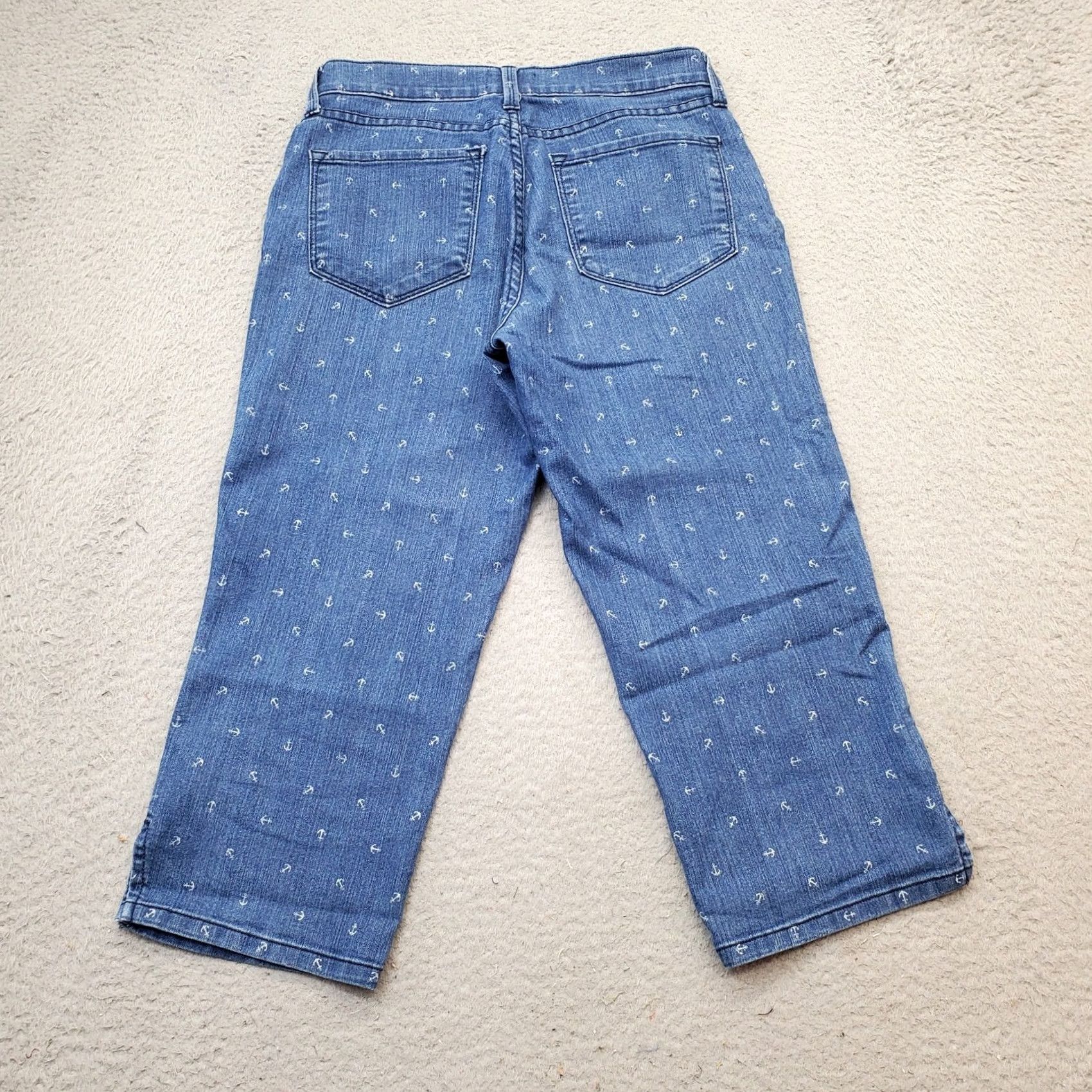 NYDJ NYDJ Crop Jeans Women's 4 Blue Denim Anchor 5-Pocket Design Relaxed Fit Jeans Size 27" / US 4 / IT 40 - 2 Thumbnail