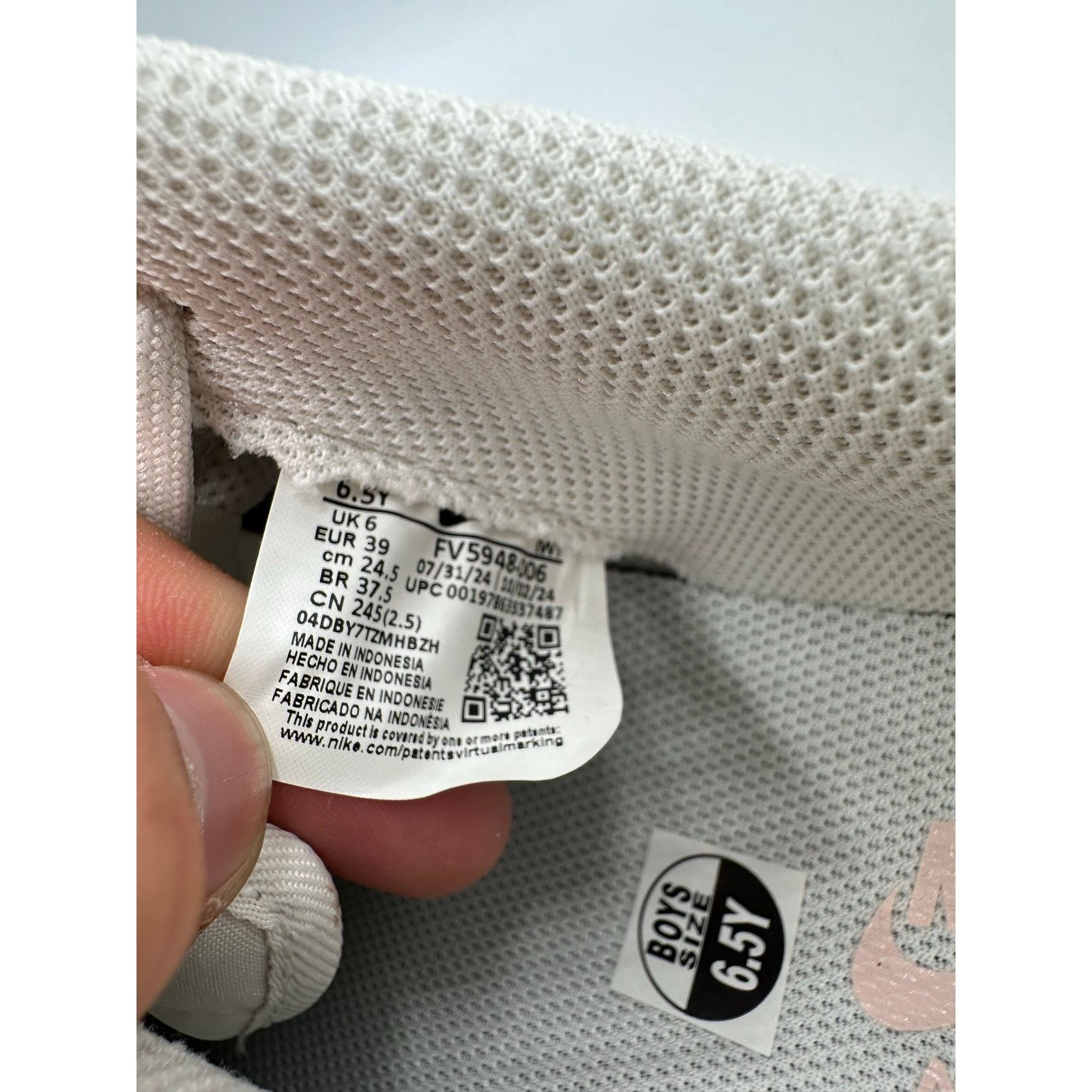 Nike Nike Air Force 1 GS “Phantom Echon Pink” size 6.5Y Size US 8 / IT 38 - 6 Thumbnail