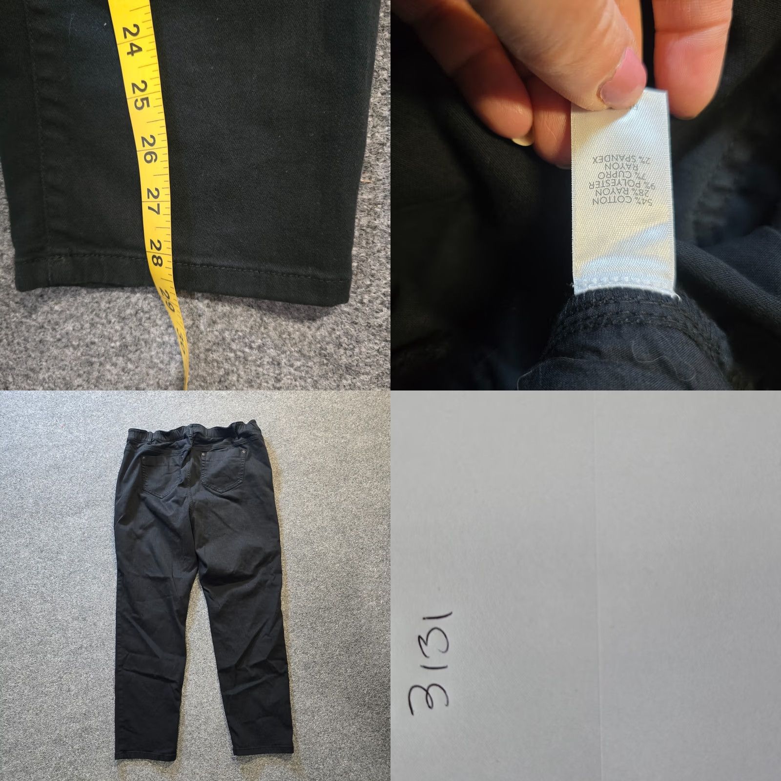 J. Jill J. Jill Jeans Women Size 16 Black Denim Slim Ankle Mid Rise Casual Pants Size 38" / US 16 / IT 52 - 8 Thumbnail