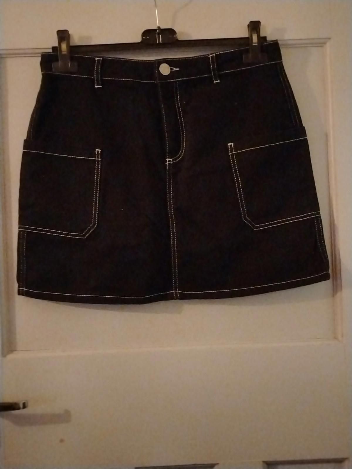 Other BDG black denim mini skirt with contrast stitch UK 10/12 Size 28" / US 6 / IT 42 - 2 Thumbnail