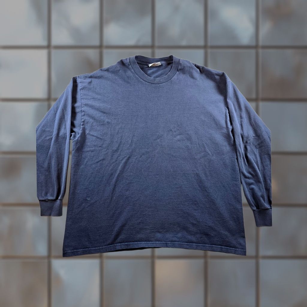 Lee VINTAGE Lee T Shirt Mens XXL Blue Long Sleeve Crew Neck USA Made Size US XXL / EU 58 / 5 - 1 Thumbnail
