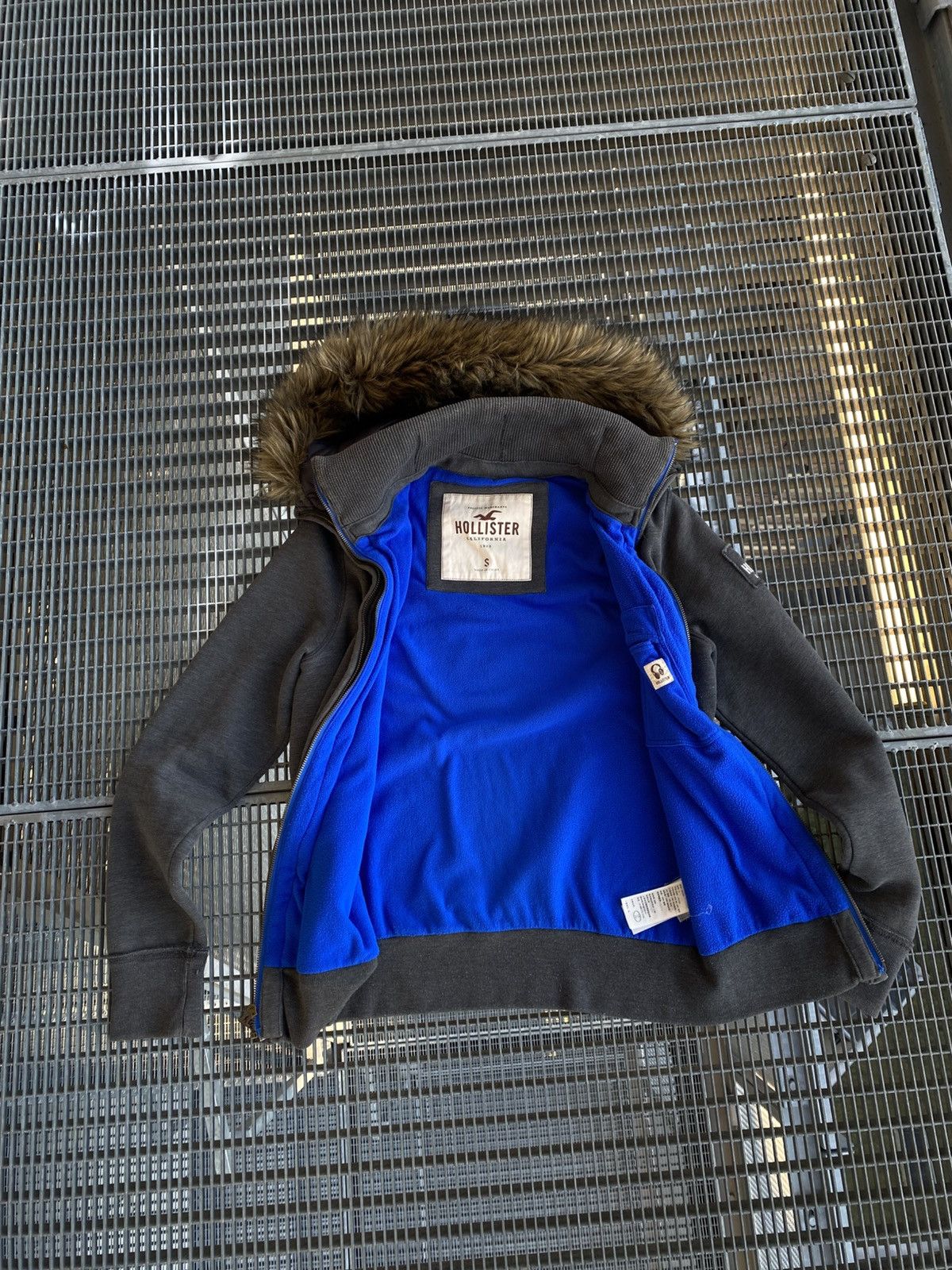 Streetwear Hollister Y2K Fur Double Zip Hoodie Sweaters Knitwear