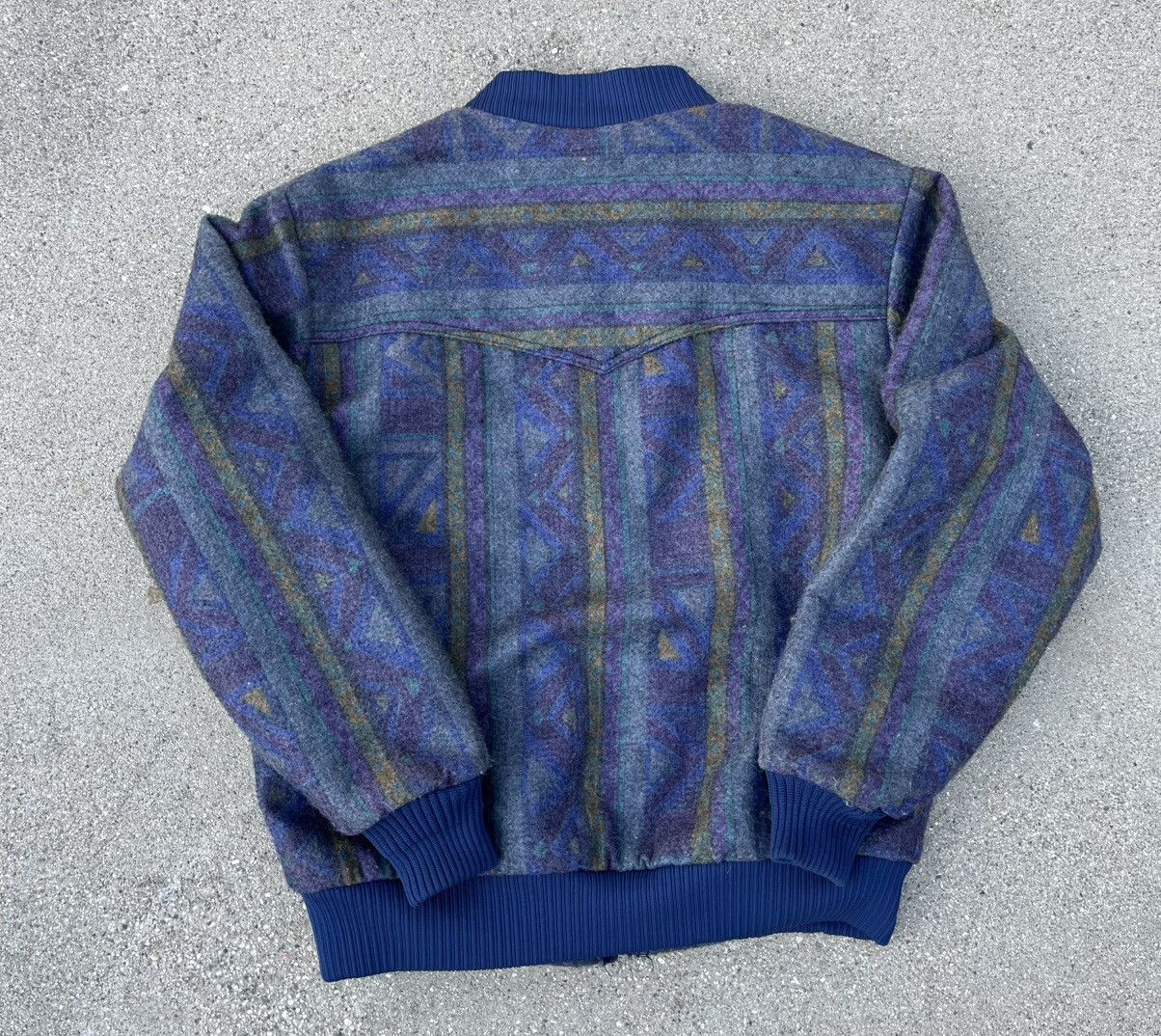 Other Vintage Saddle King Western Navajo Aztec Bomber Jacket Size US M / EU 48-50 / 2 - 2 Thumbnail