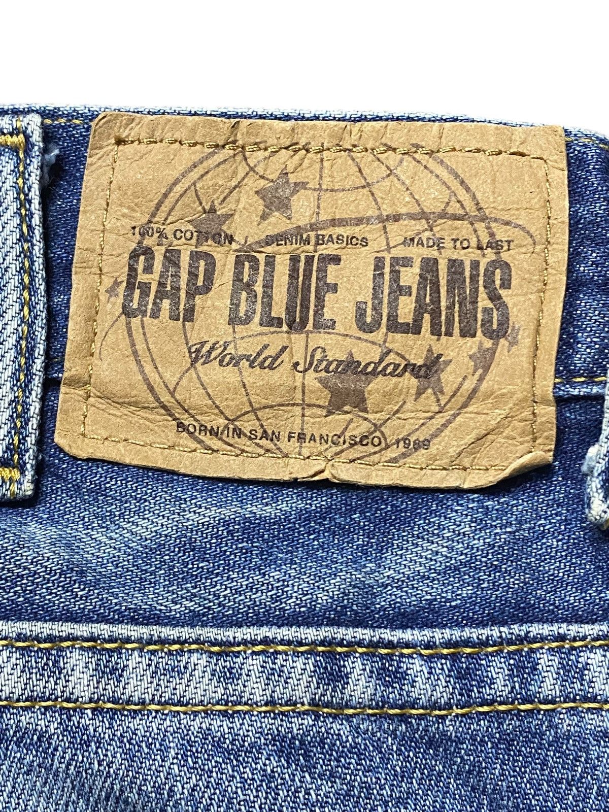 Gap Vintage Gap Denim Blue Wash Distressed Baggy Jeans Size US 30 / EU 46 - 9 Thumbnail