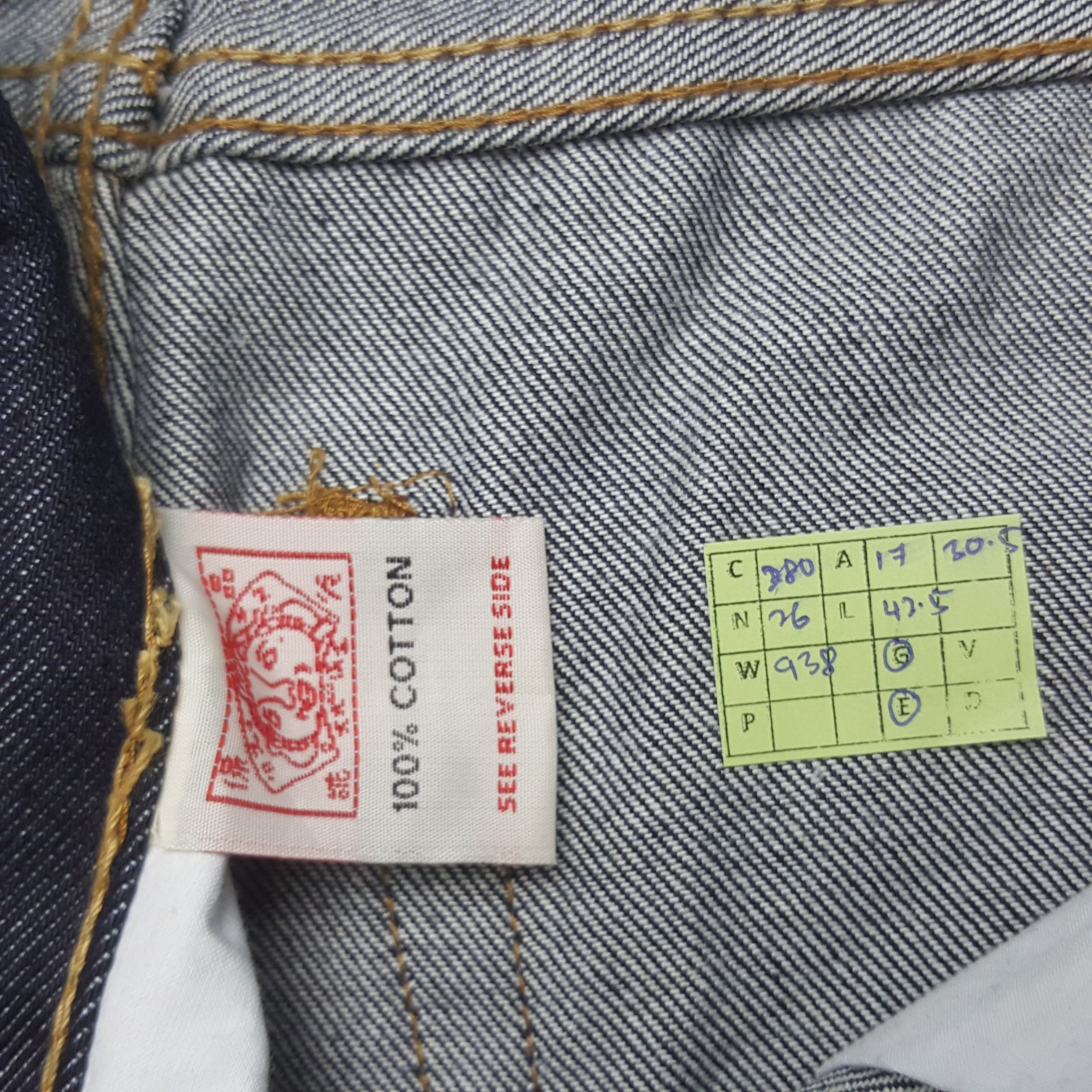 Japanese Brand Vintage Evisu Japanese Brand Daicock Denim Jeans C280N26 Size US 34 / EU 50 - 8 Thumbnail