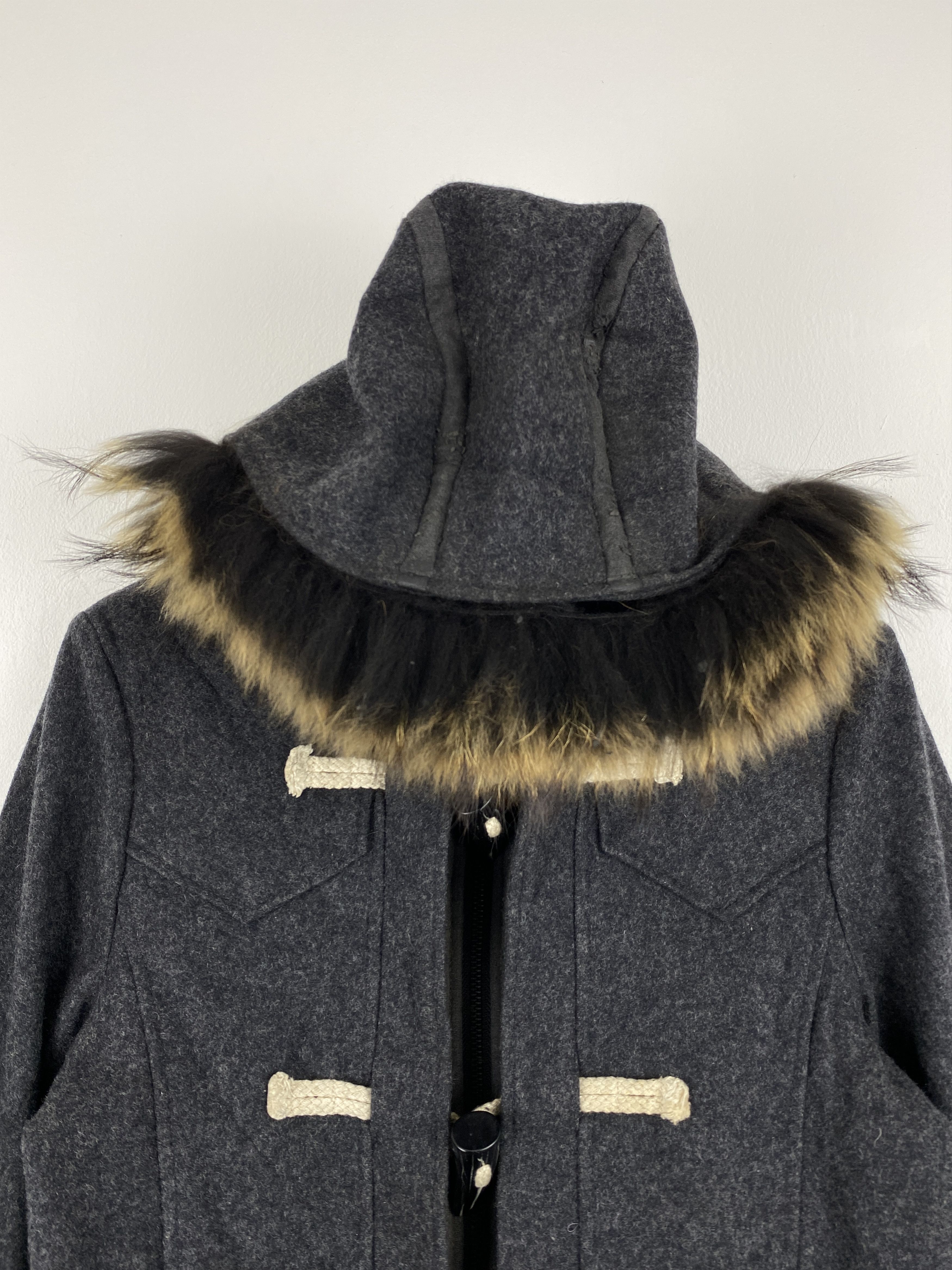 PPFM PPFM Hoodie Wool Duufle Faux Fur + Miharayasuhiro JZ0007 Size US S / EU 44-46 / 1 - 2 Thumbnail